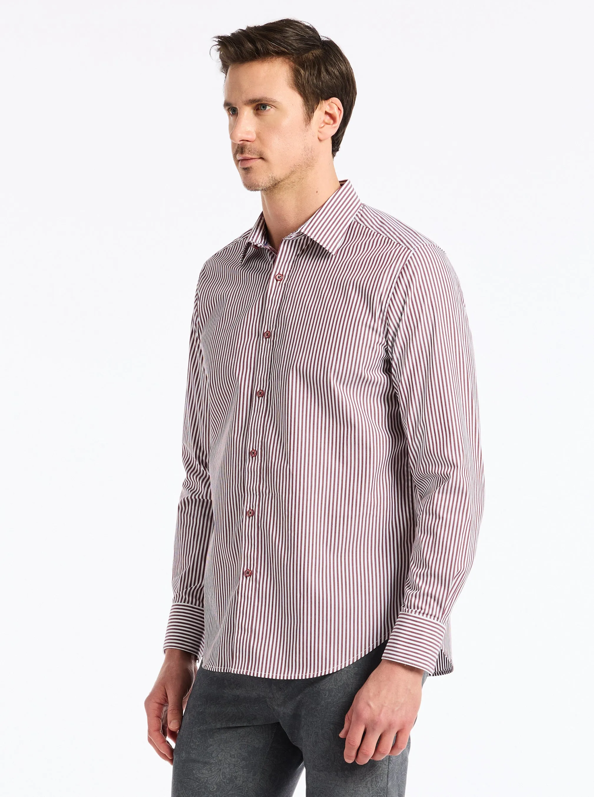 GREENWICH LONG SLEEVE BUTTON DOWN SHIRT sold by Robert Graham product image thumbnail 4