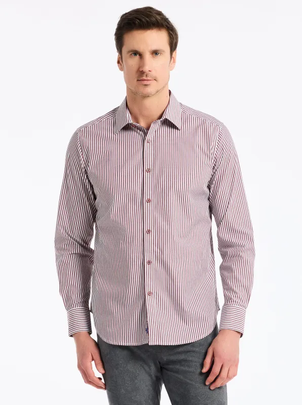 GREENWICH LONG SLEEVE BUTTON DOWN SHIRT made by Robert Graham