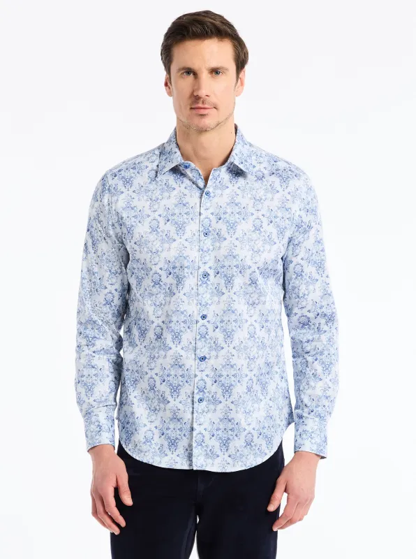 DELANCEY LONG SLEEVE BUTTON DOWN SHIRT made by Robert Graham