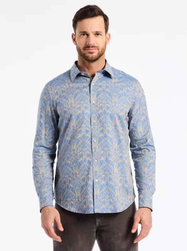 HIGHLAND LONG SLEEVE BUTTON DOWN SHIRT made by Robert Graham