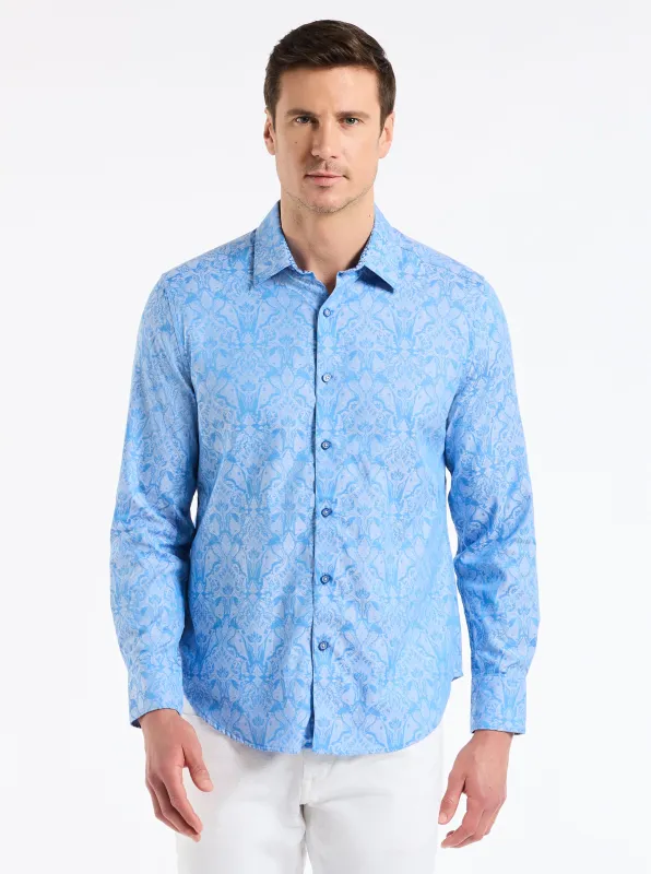 HIGHLAND LONG SLEEVE BUTTON DOWN SHIRT BIG made by Robert Graham