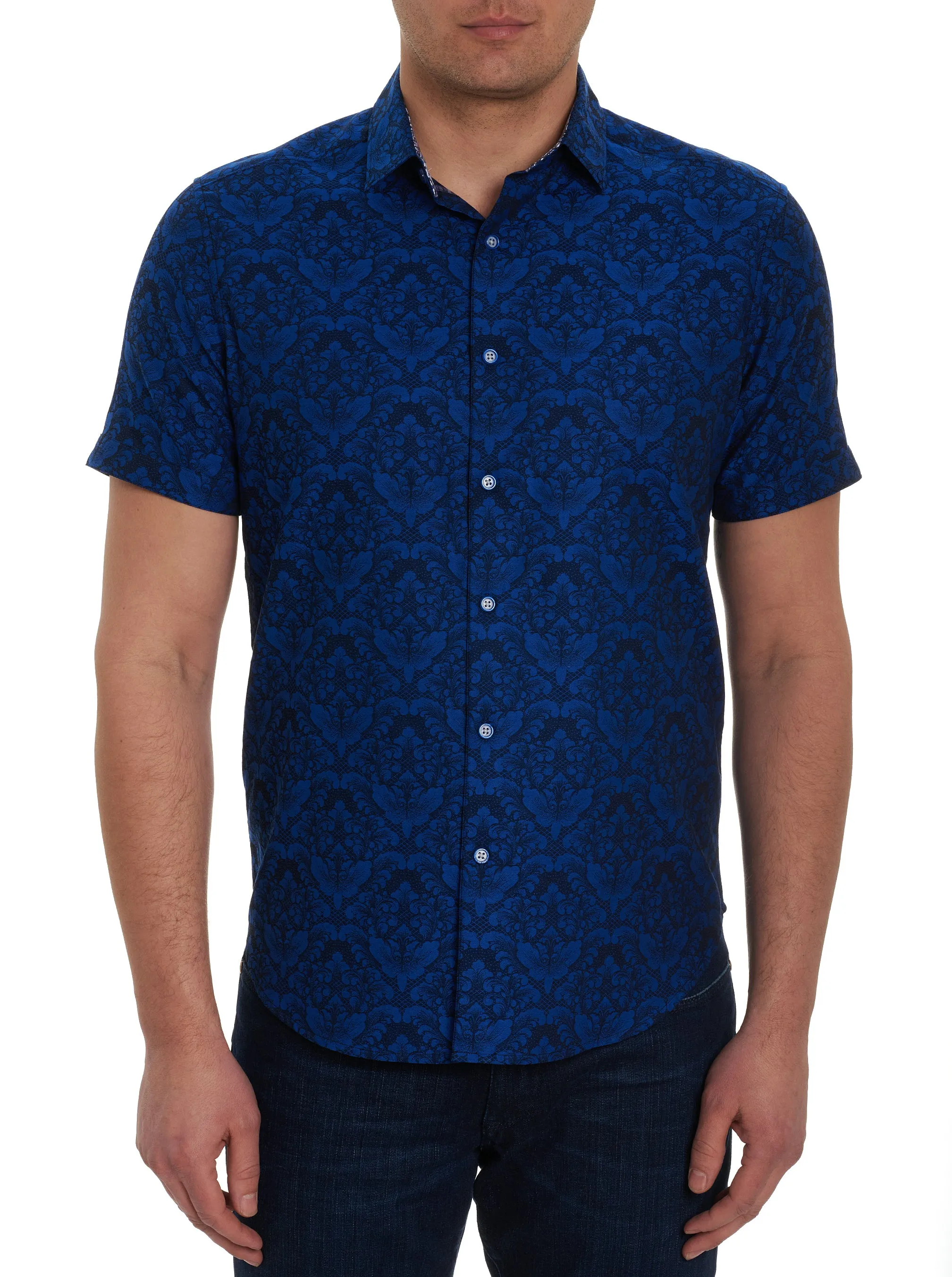 BAYVIEW SHORT SLEEVE BUTTON DOWN SHIRT sold by Robert Graham product image thumbnail 4