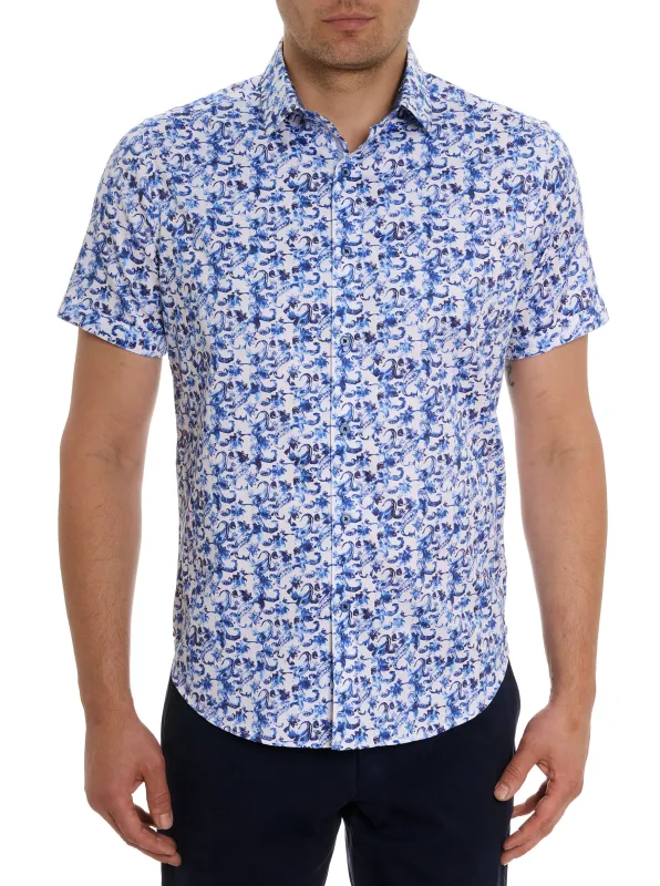 KAANAPALI SHORT SLEEVE BUTTON DOWN SHIRT made by Robert Graham