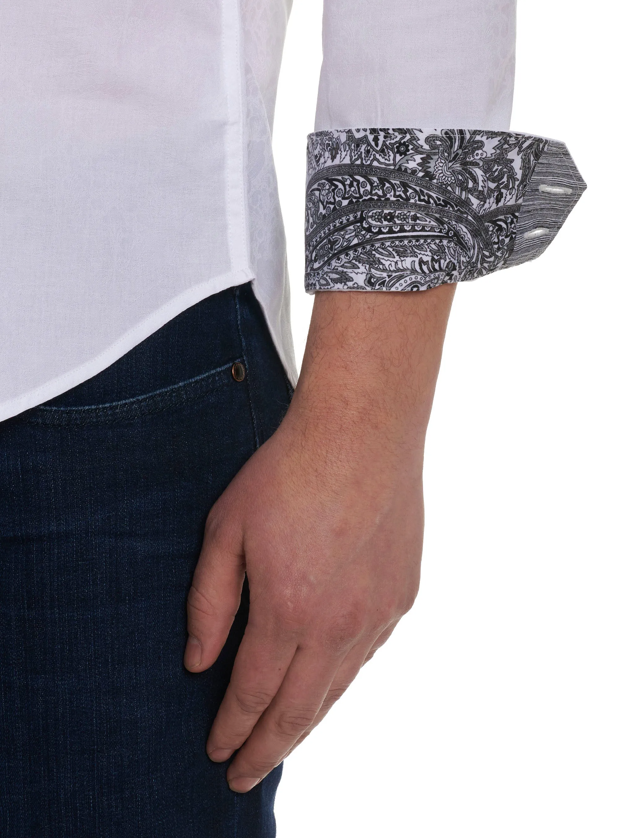 BAYVIEW LONG SLEEVE BUTTON DOWN SHIRT sold by Robert Graham product image thumbnail 2