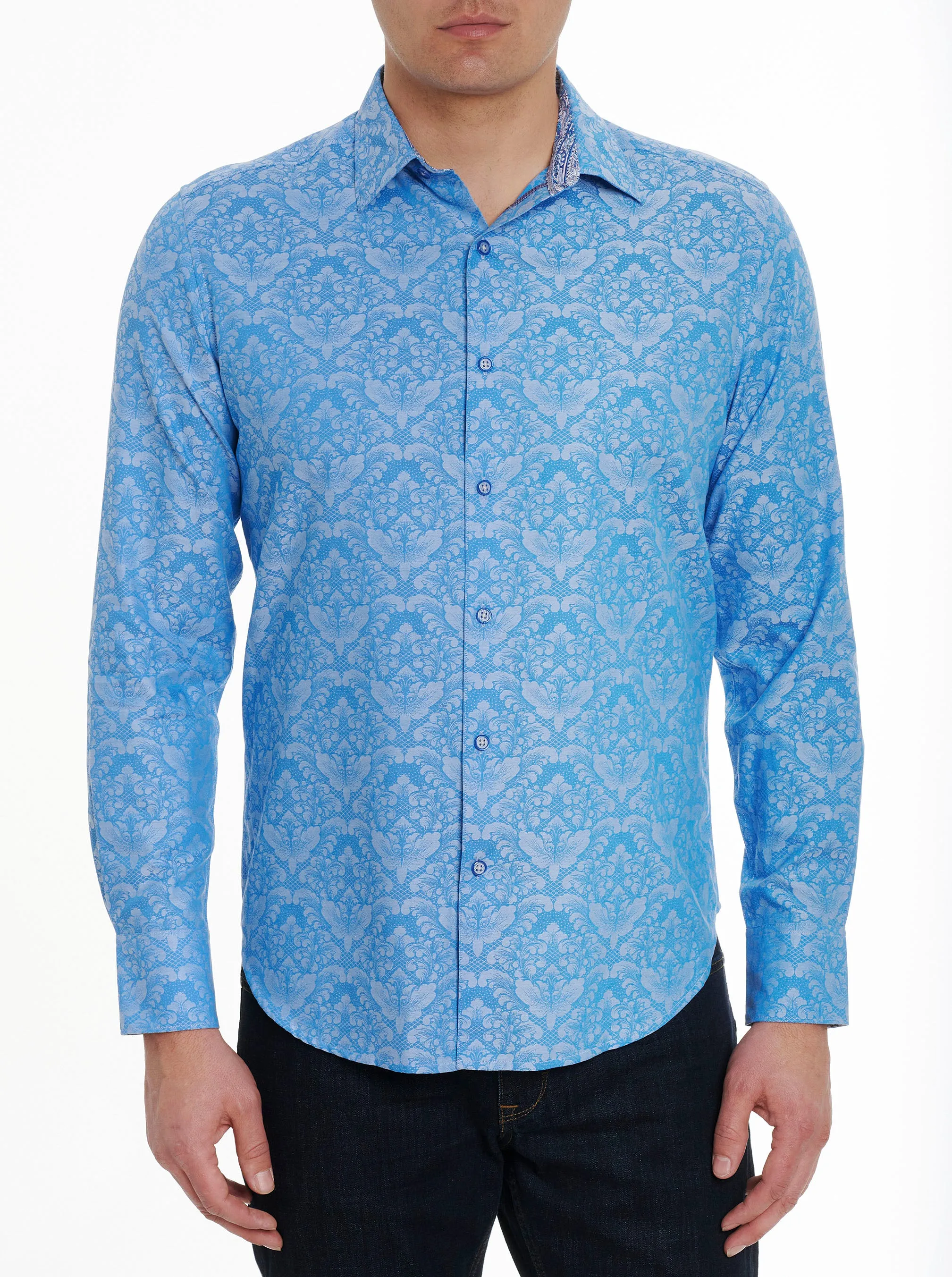 BAYVIEW LONG SLEEVE BUTTON DOWN SHIRT sold by Robert Graham product image thumbnail 4
