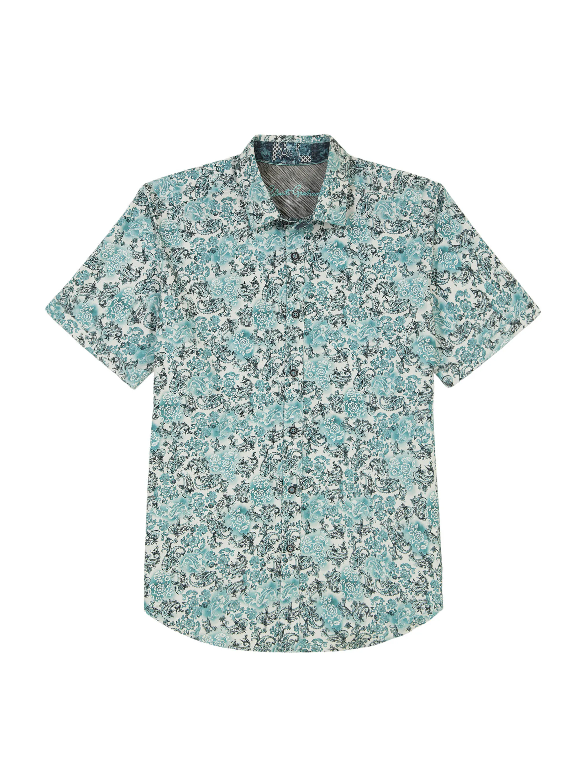 DOWNING SHORT SLEEVE BUTTON DOWN SHIRT sold by Robert Graham product image thumbnail 2
