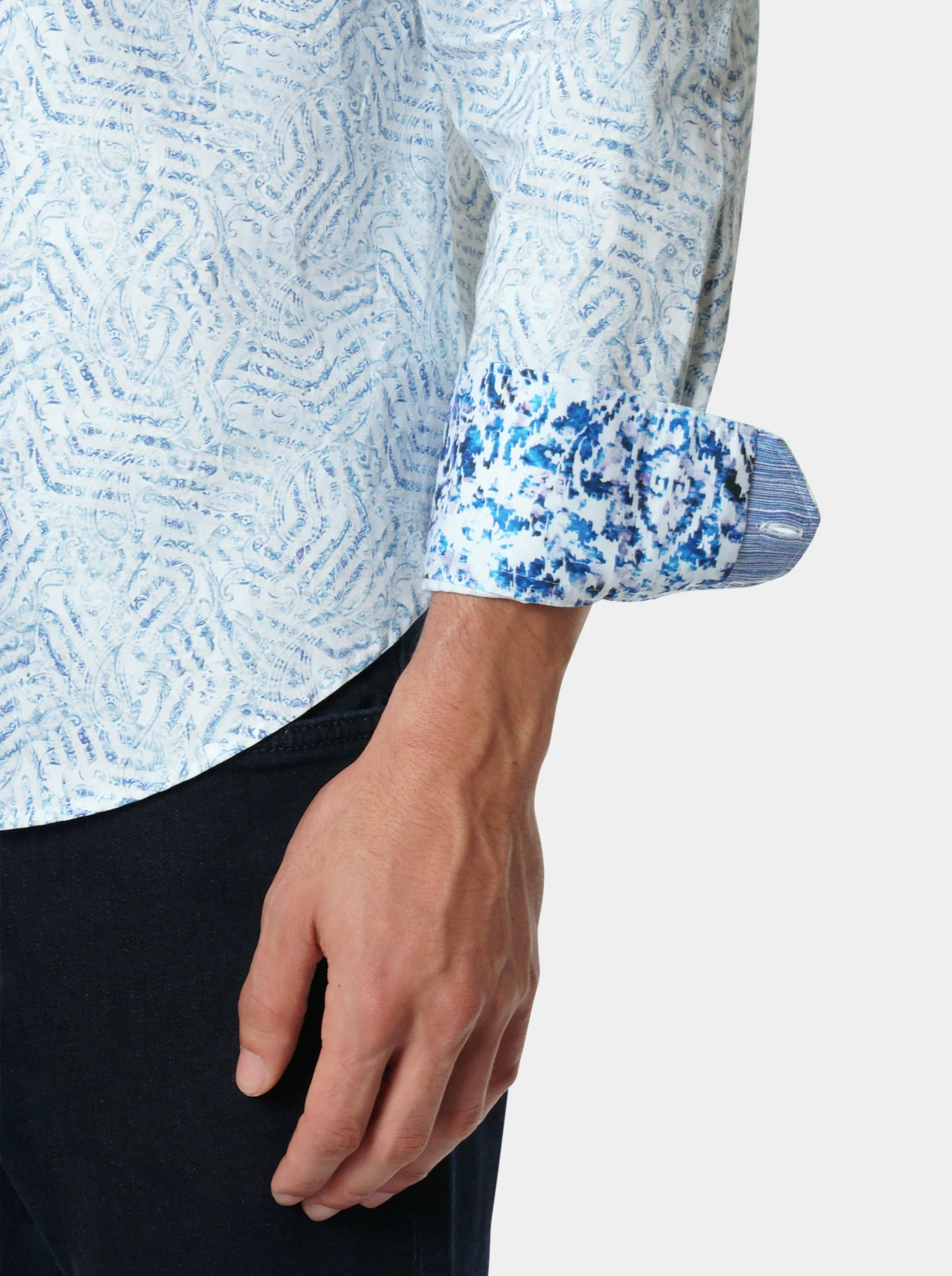 BELVINS LONG SLEEVE BUTTON DOWN SHIRT sold by Robert Graham product image thumbnail 2