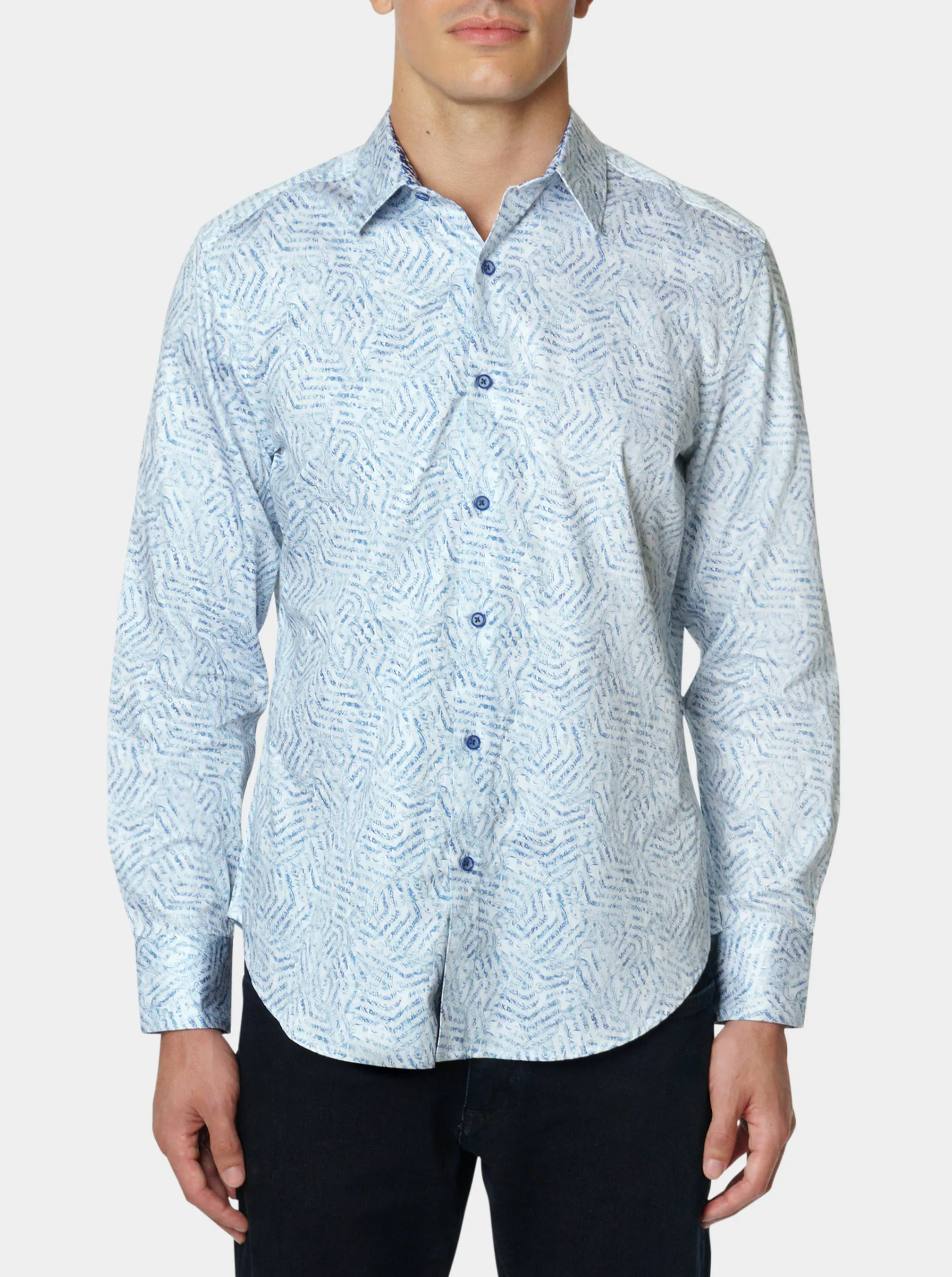 BELVINS LONG SLEEVE BUTTON DOWN SHIRT sold by Robert Graham