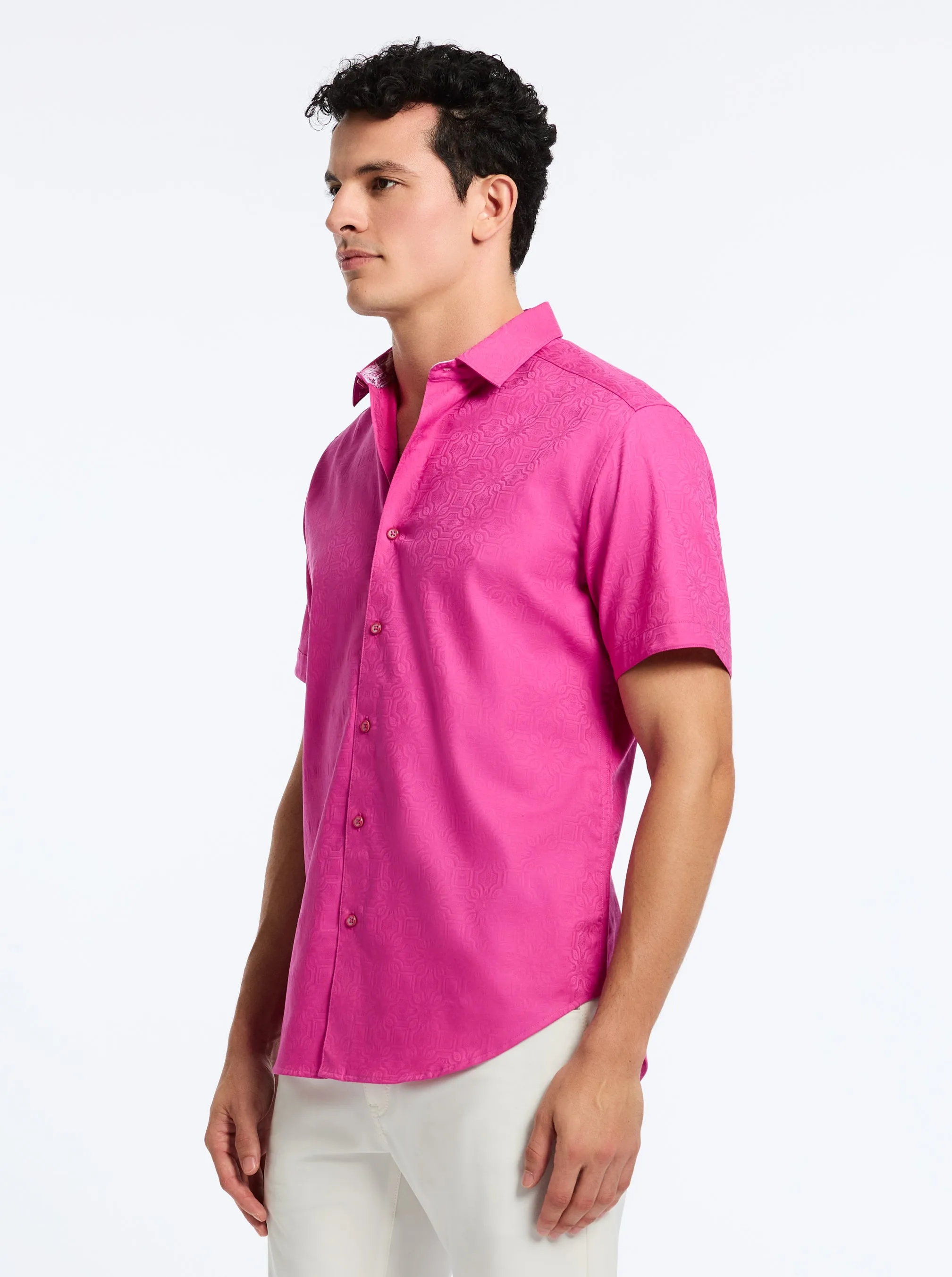 ODYSSEY SHORT SLEEVE BUTTON DOWN SHIRT sold by Robert Graham product image thumbnail 5