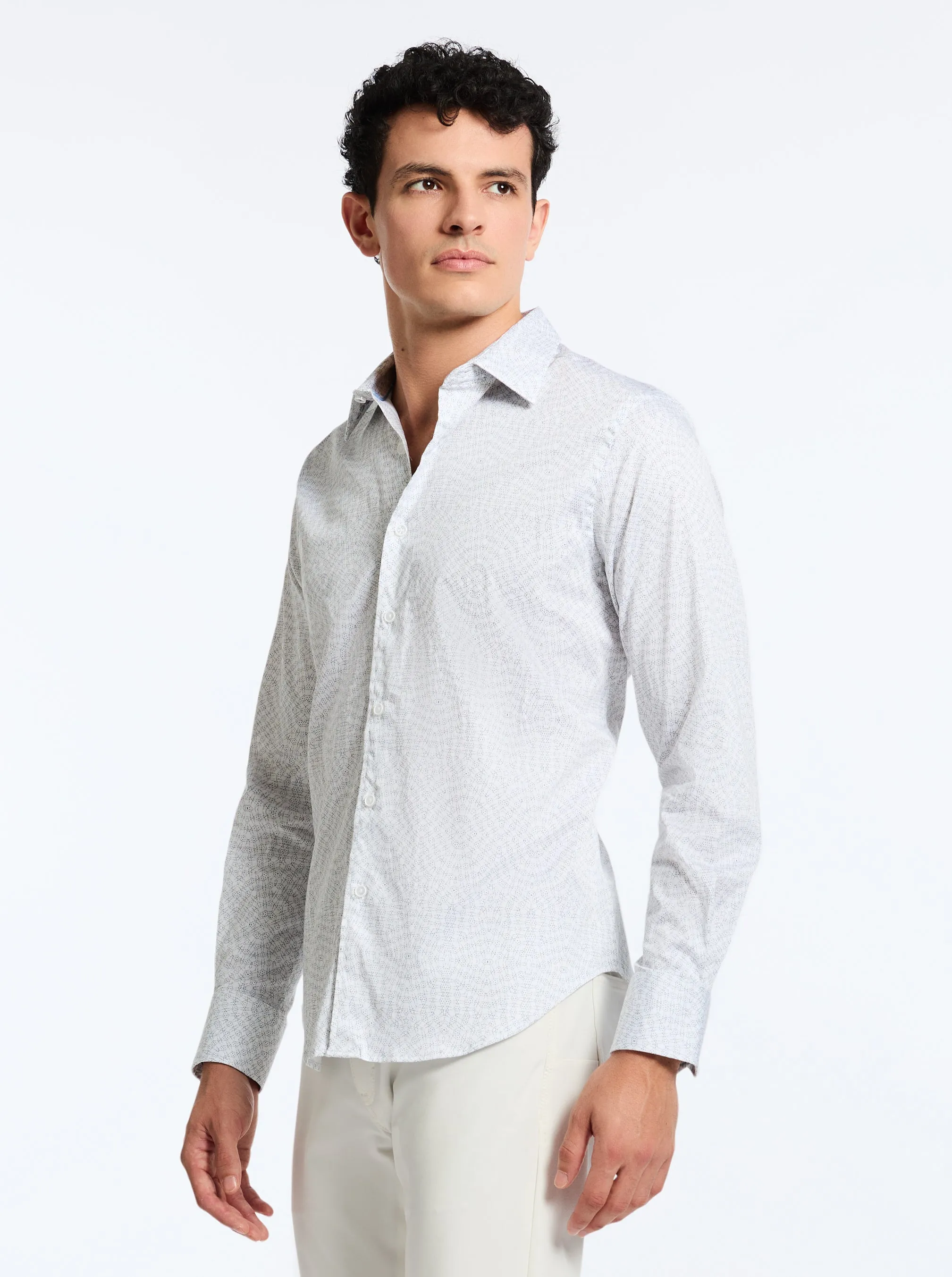 FIGUEROA LONG SLEEVE BUTTON DOWN SHIRT sold by Robert Graham product image thumbnail 4