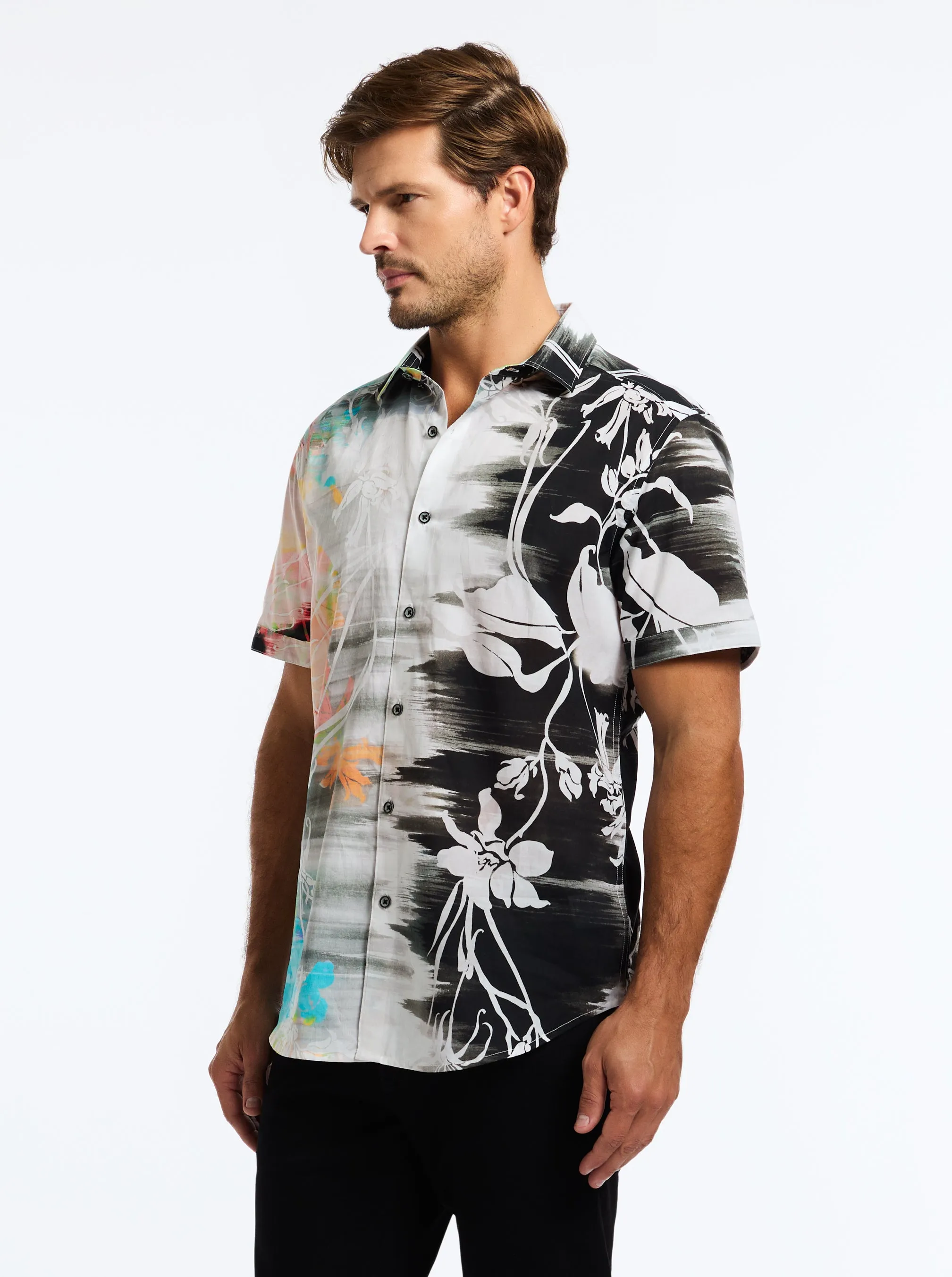 AMALFI SHORT SLEEVE BUTTON DOWN SHIRT sold by Robert Graham product image thumbnail 4