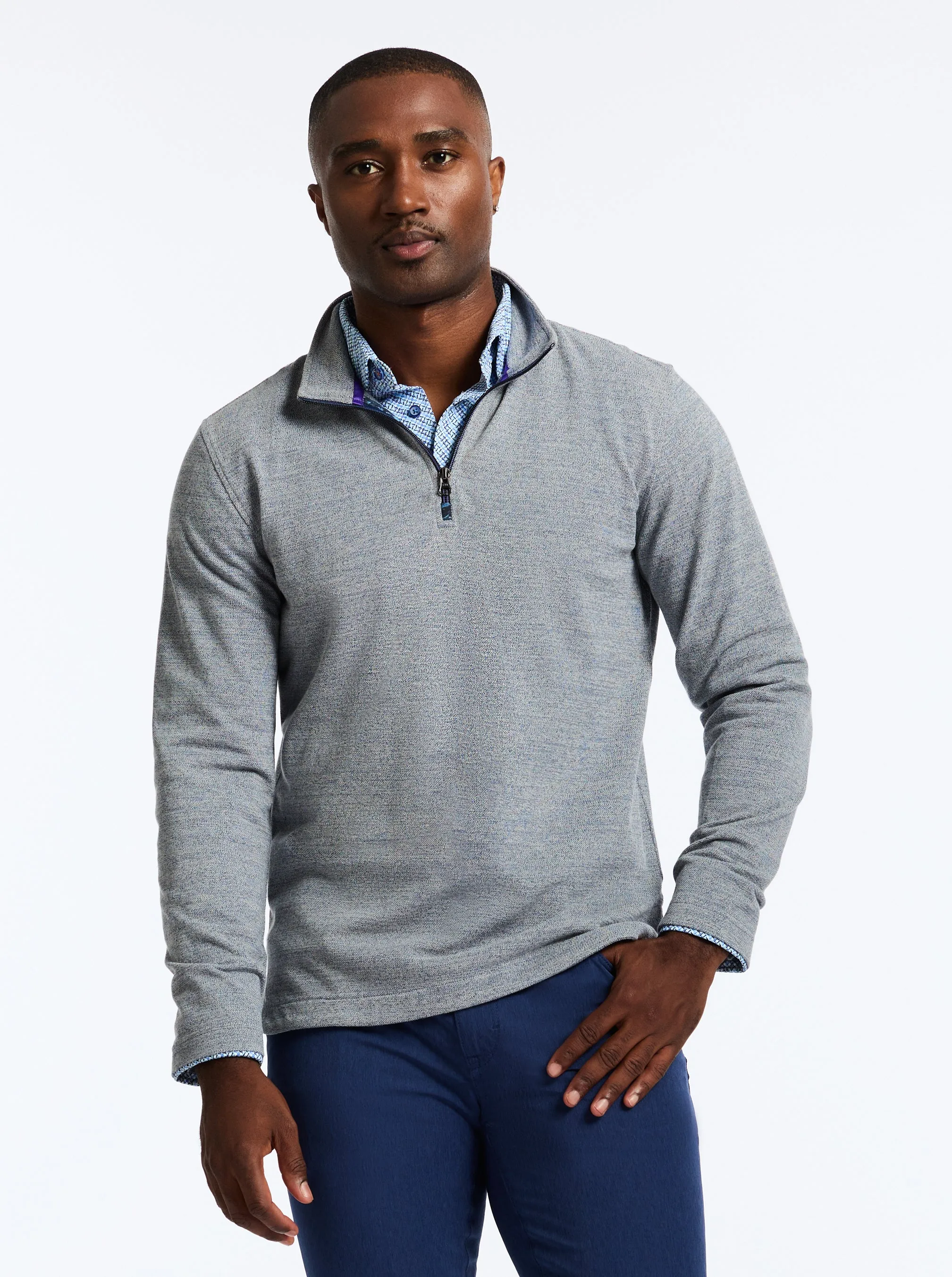 HOBSON LONG SLEEVE KNIT SHIRT sold by Robert Graham