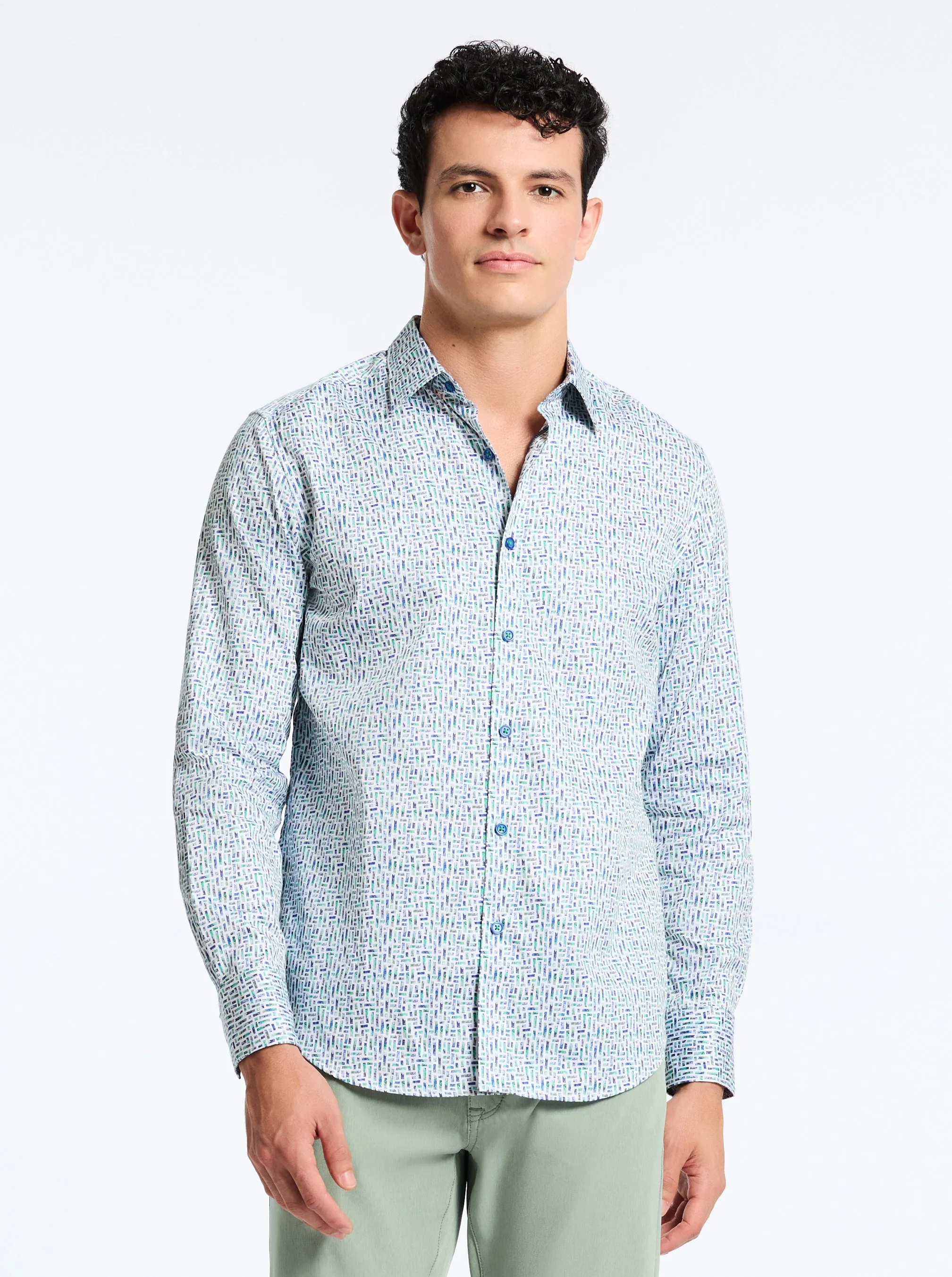 LENOX LONG SLEEVE BUTTON DOWN SHIRT sold by Robert Graham