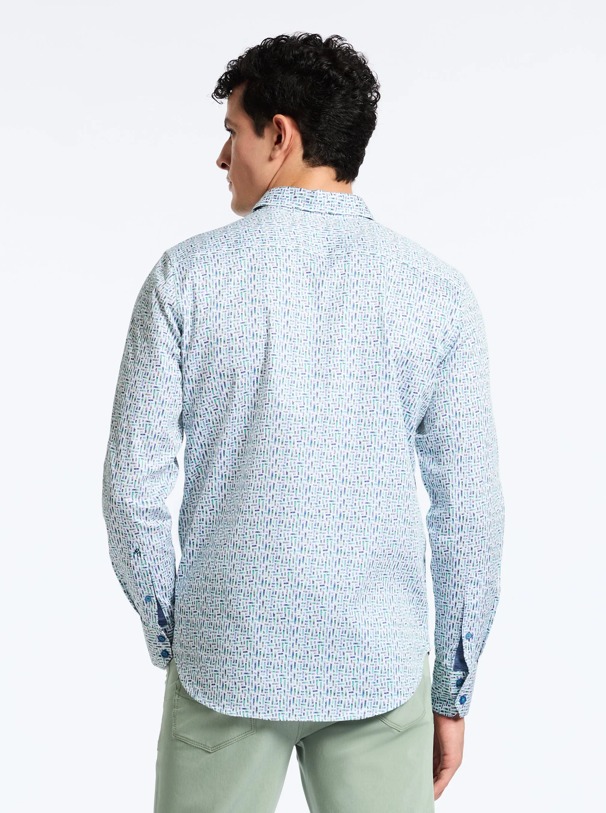 LENOX LONG SLEEVE BUTTON DOWN SHIRT sold by Robert Graham product image thumbnail 3