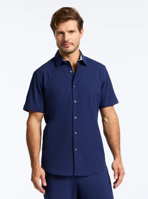 THRESHER SHORT SLEEVE BUTTON DOWN SHIRT made by Robert Graham