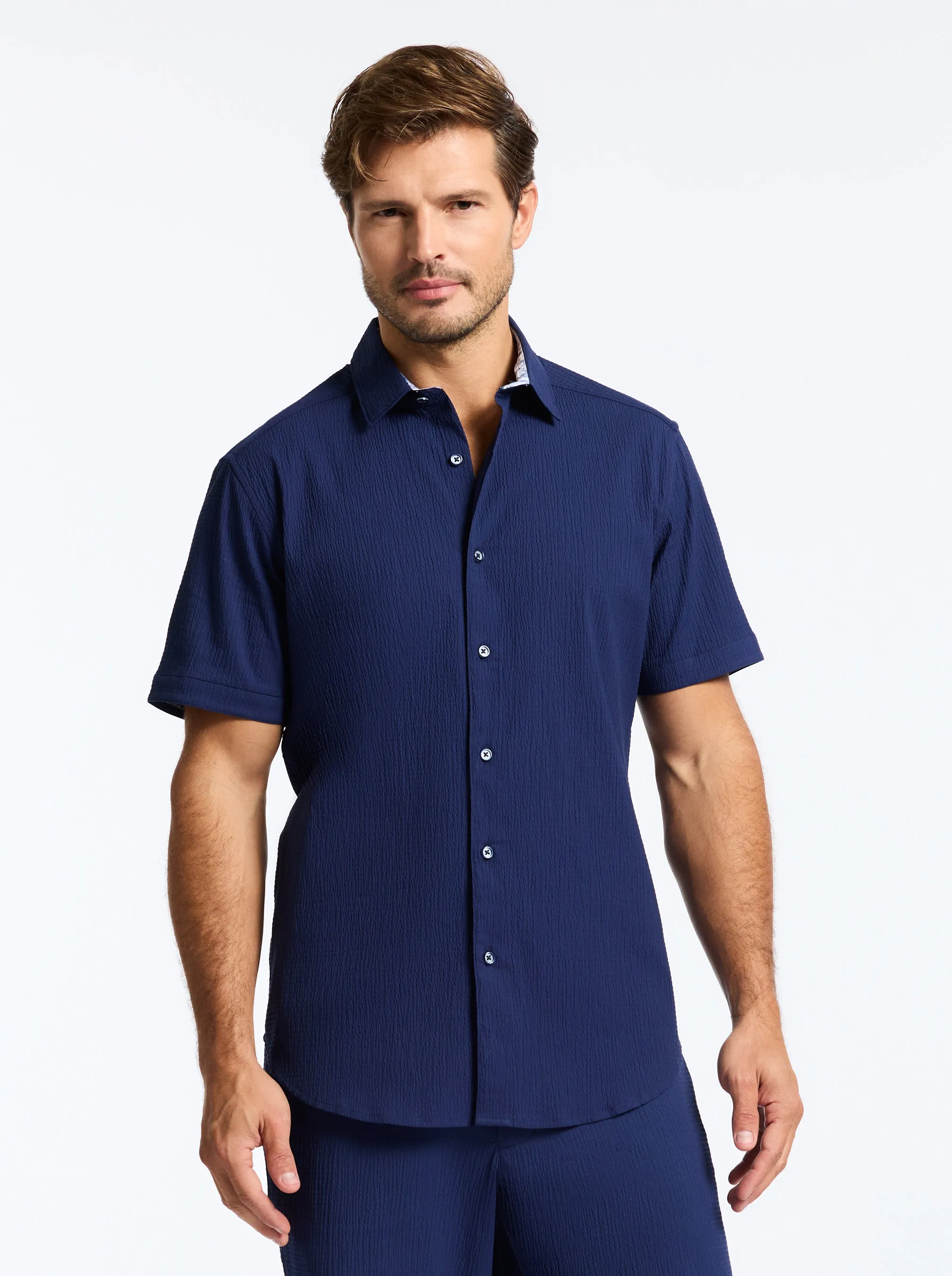 THRESHER SHORT SLEEVE BUTTON DOWN SHIRT sold by Robert Graham