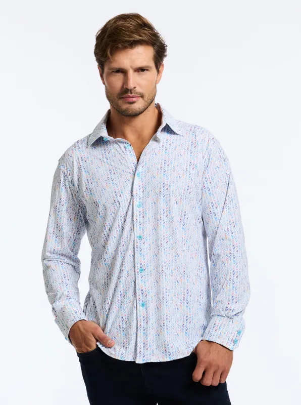 SLAUSON LONG SLEEVE BUTTON DOWN SHIRT made by Robert Graham