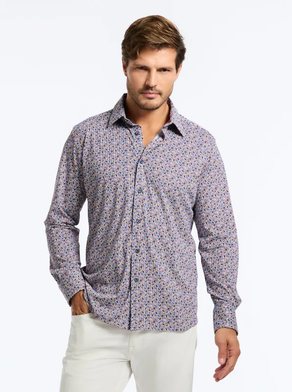 TIBURON LONG SLEEVE BUTTON DOWN SHIRT made by Robert Graham