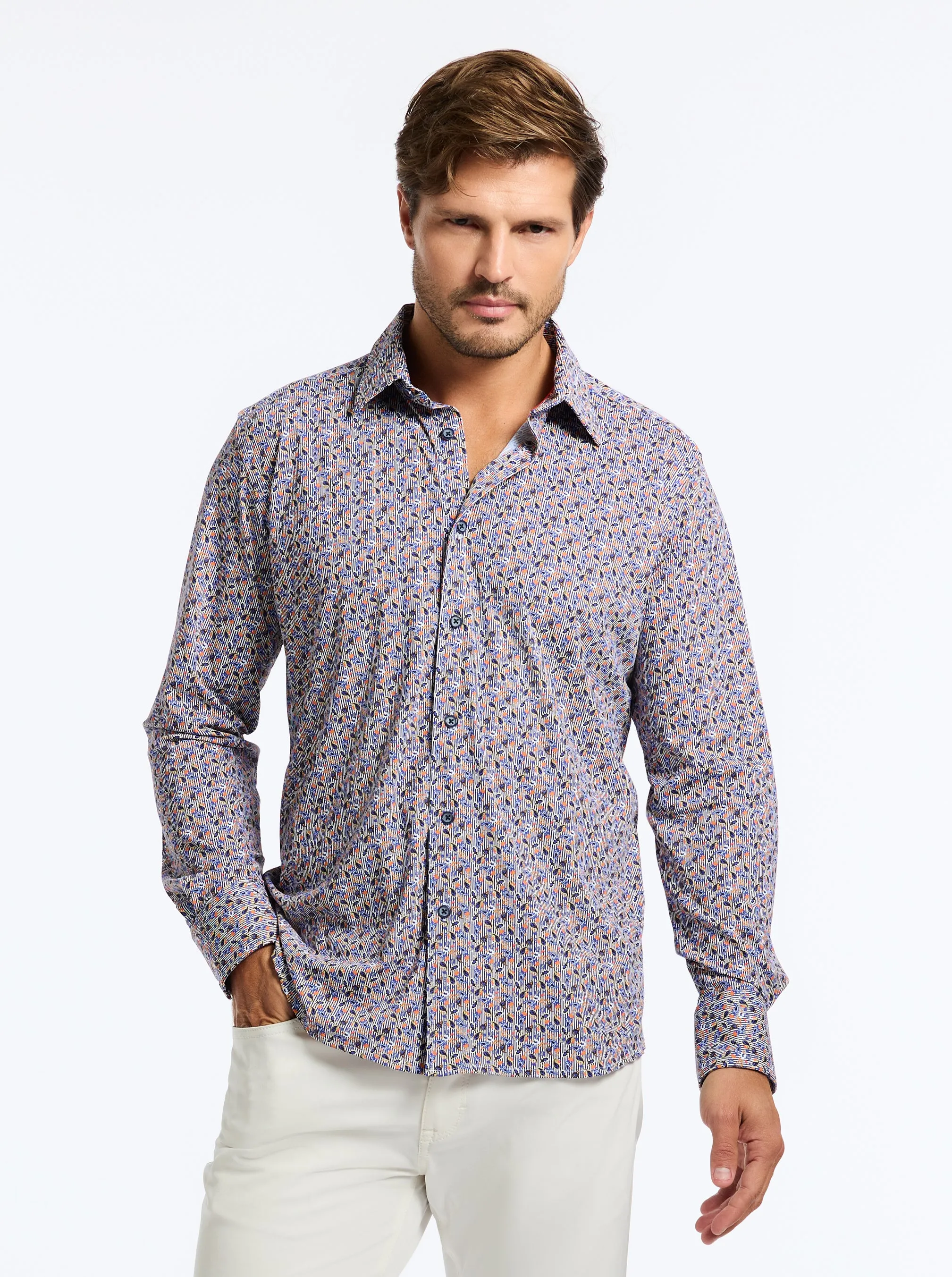 TIBURON LONG SLEEVE BUTTON DOWN SHIRT sold by Robert Graham
