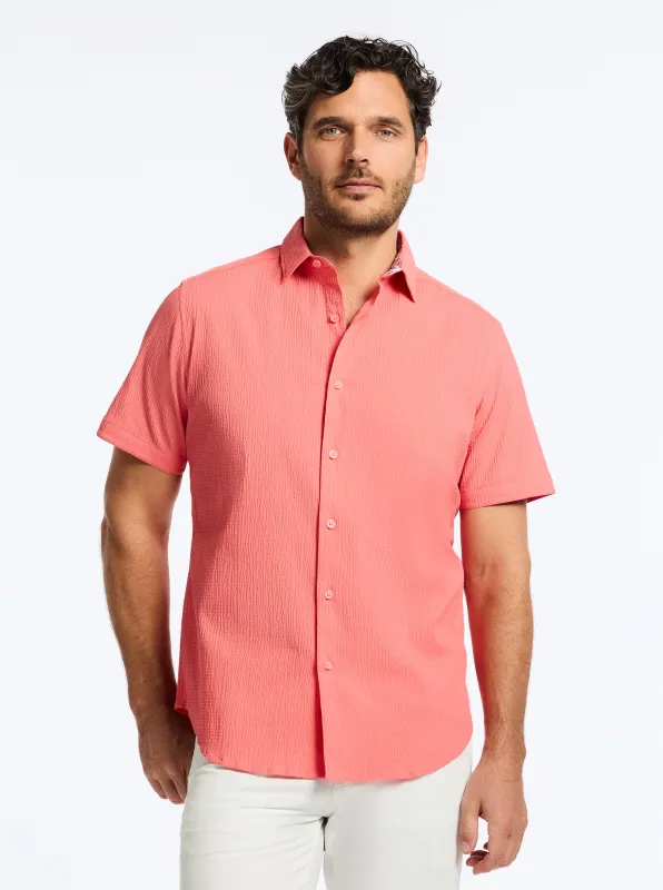 THRESHER SHORT SLEEVE BUTTON DOWN SHIRT made by Robert Graham