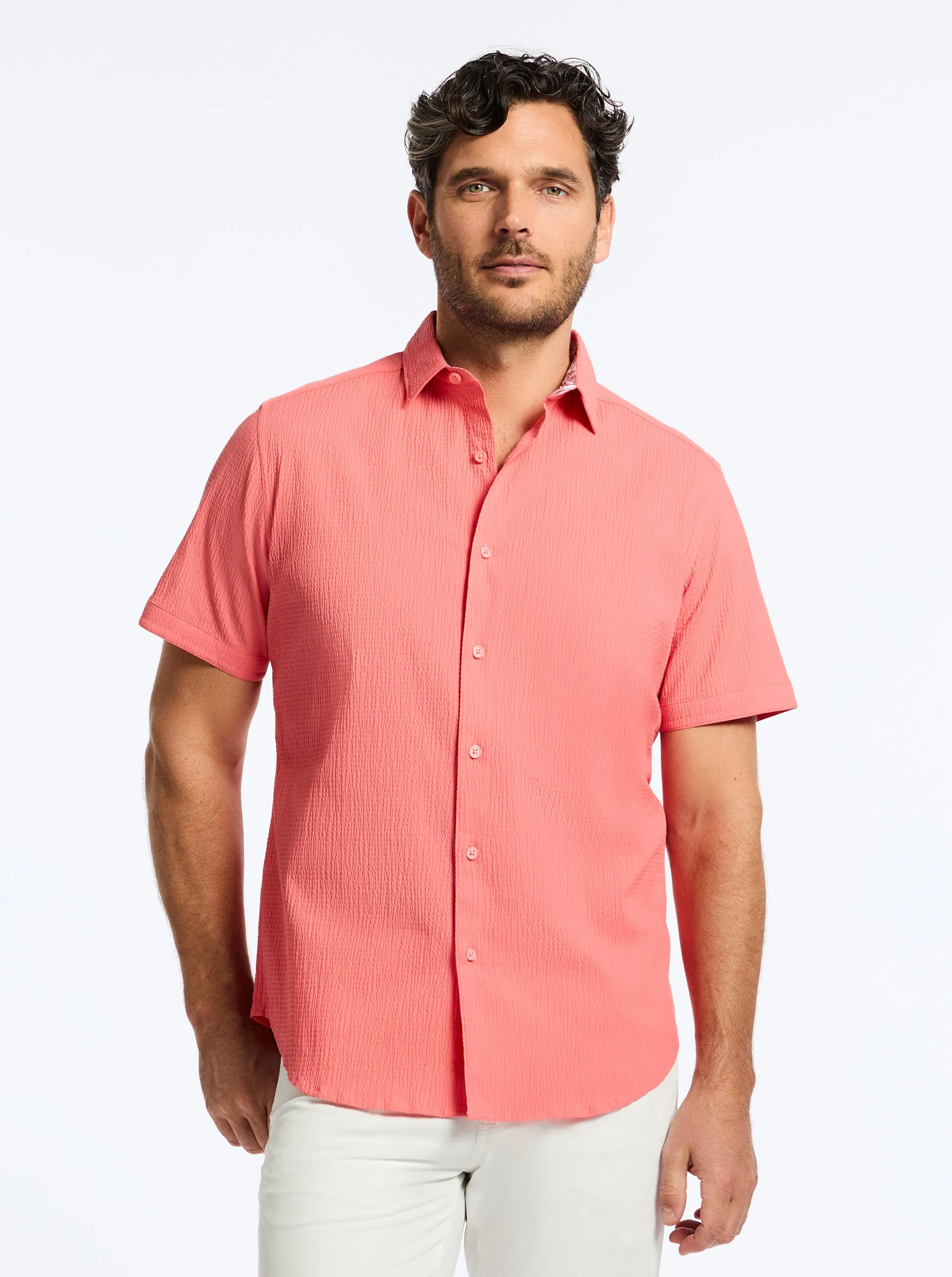 THRESHER SHORT SLEEVE BUTTON DOWN SHIRT sold by Robert Graham