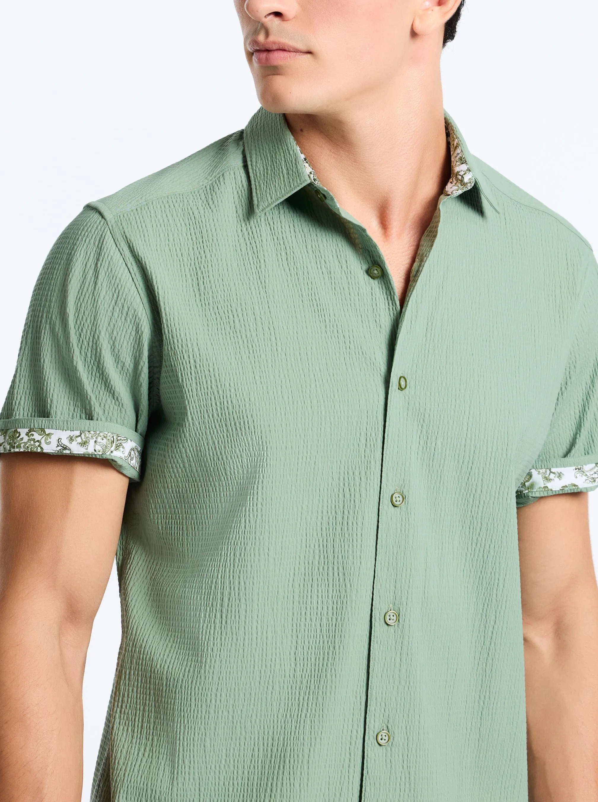 THRESHER SHORT SLEEVE BUTTON DOWN SHIRT sold by Robert Graham product image thumbnail 3
