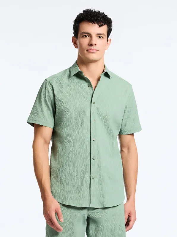 THRESHER SHORT SLEEVE BUTTON DOWN SHIRT made by Robert Graham