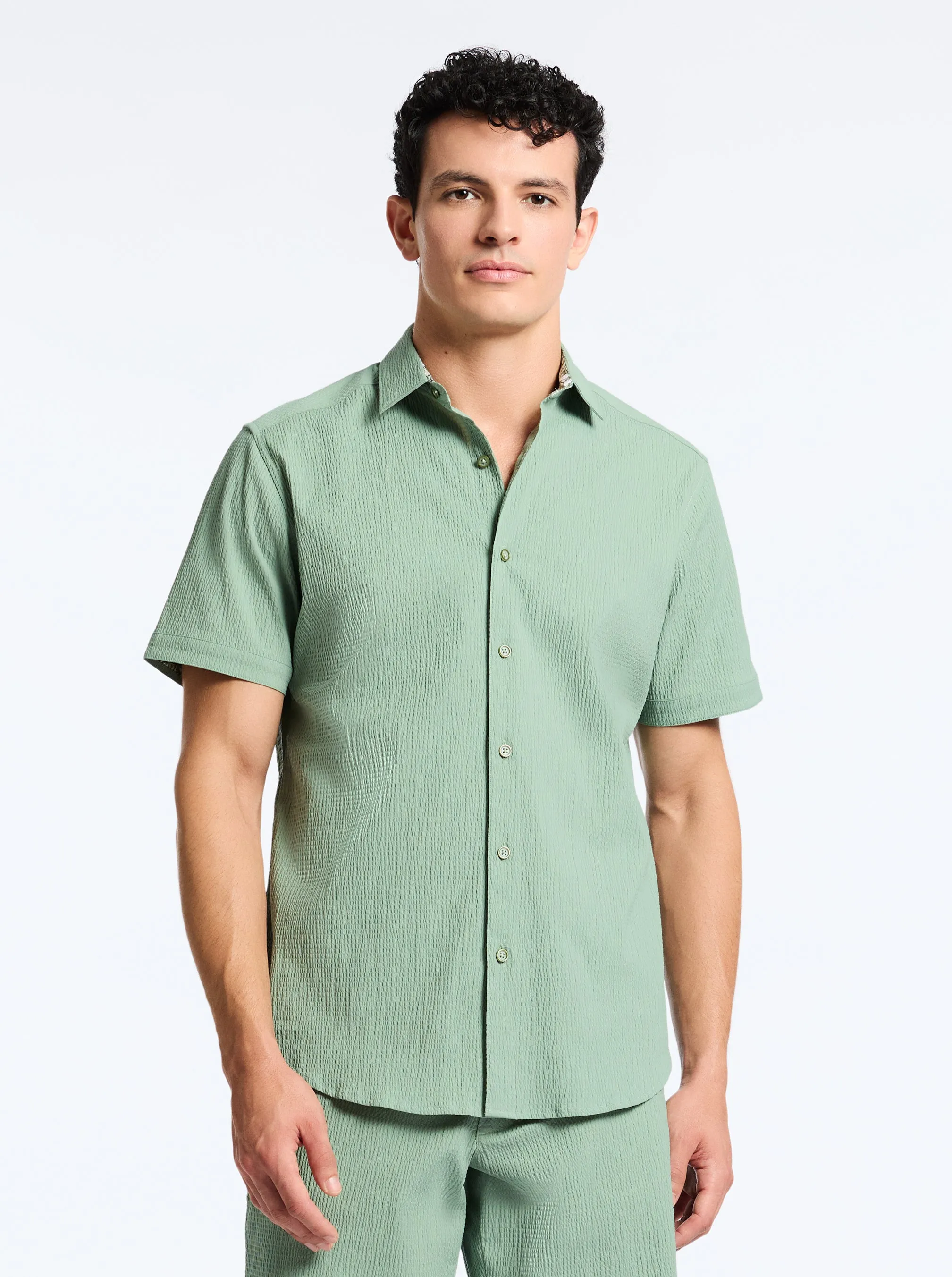 THRESHER SHORT SLEEVE BUTTON DOWN SHIRT sold by Robert Graham