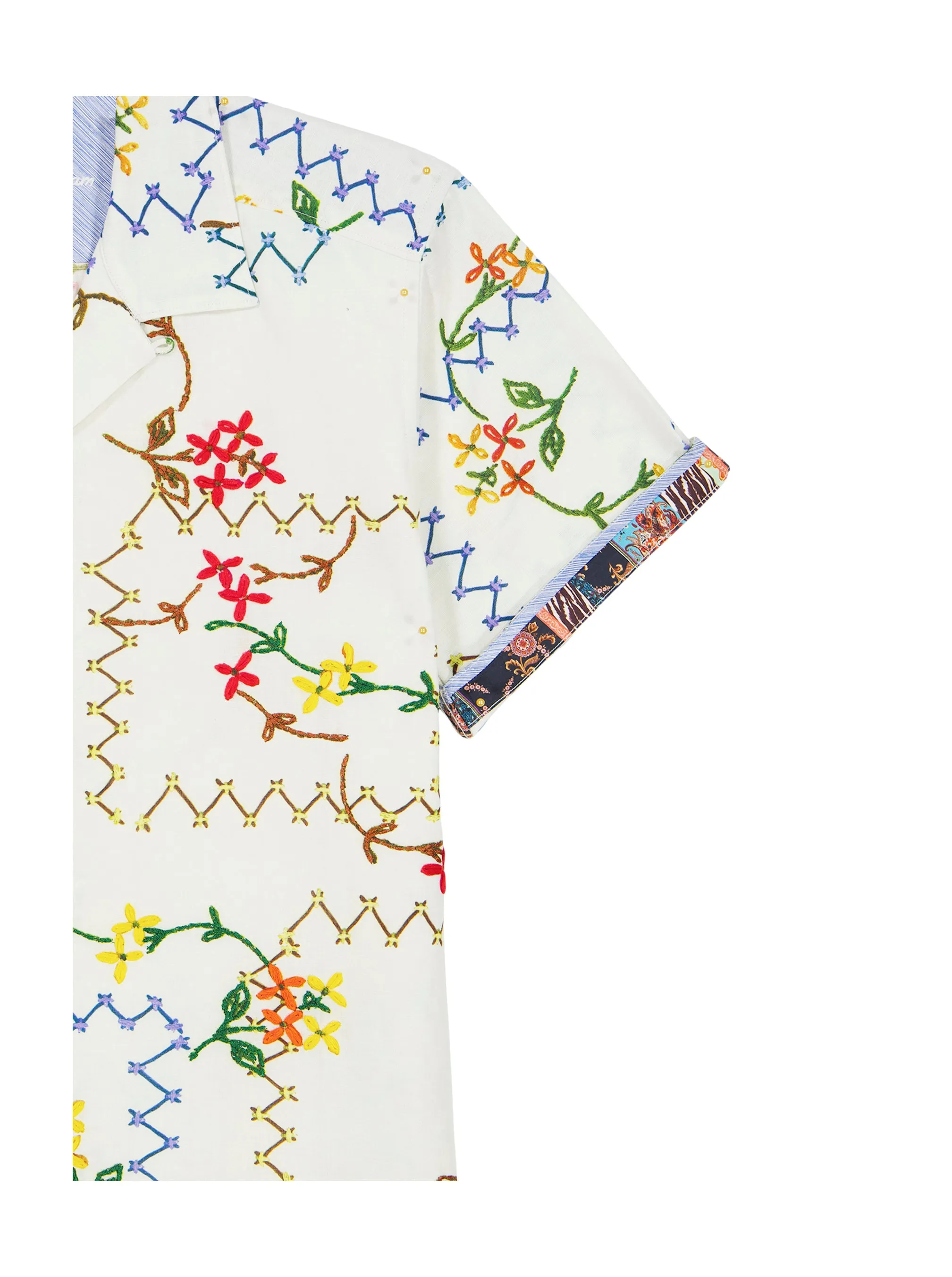 MARETTIMO SHORT SLEEVE BUTTON DOWN SHIRT sold by Robert Graham product image thumbnail 5