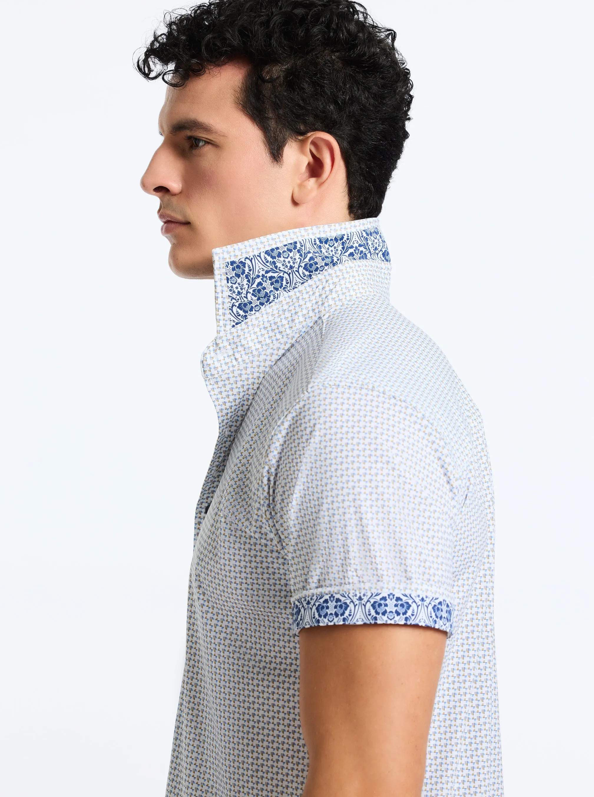 COPACABANNA SHORT SLEEVE BUTTON DOWN SHIRT sold by Robert Graham product image thumbnail 5