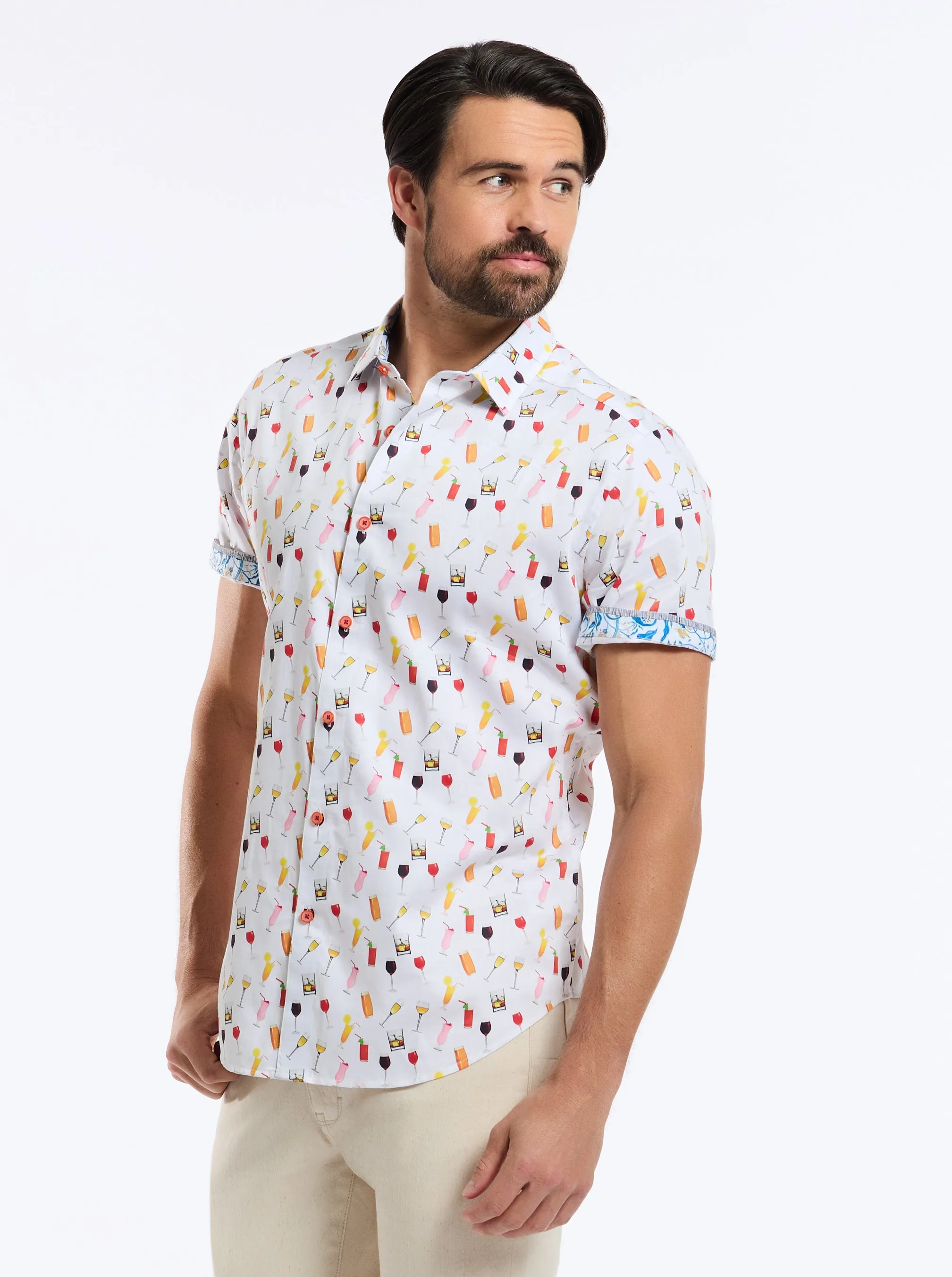 NORWOOD SHORT SLEEVE BUTTON DOWN SHIRT sold by Robert Graham product image thumbnail 5