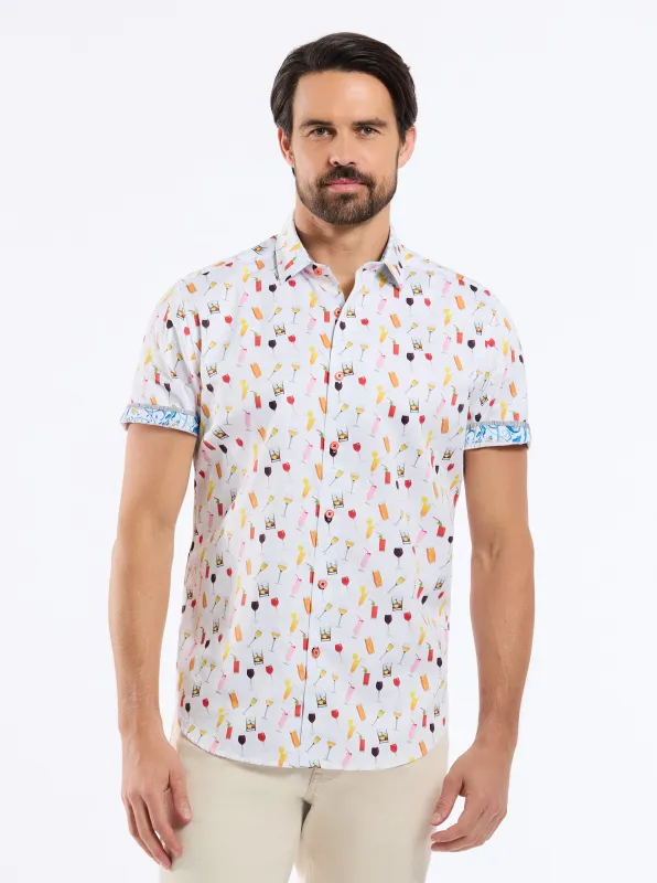 NORWOOD SHORT SLEEVE BUTTON DOWN SHIRT made by Robert Graham