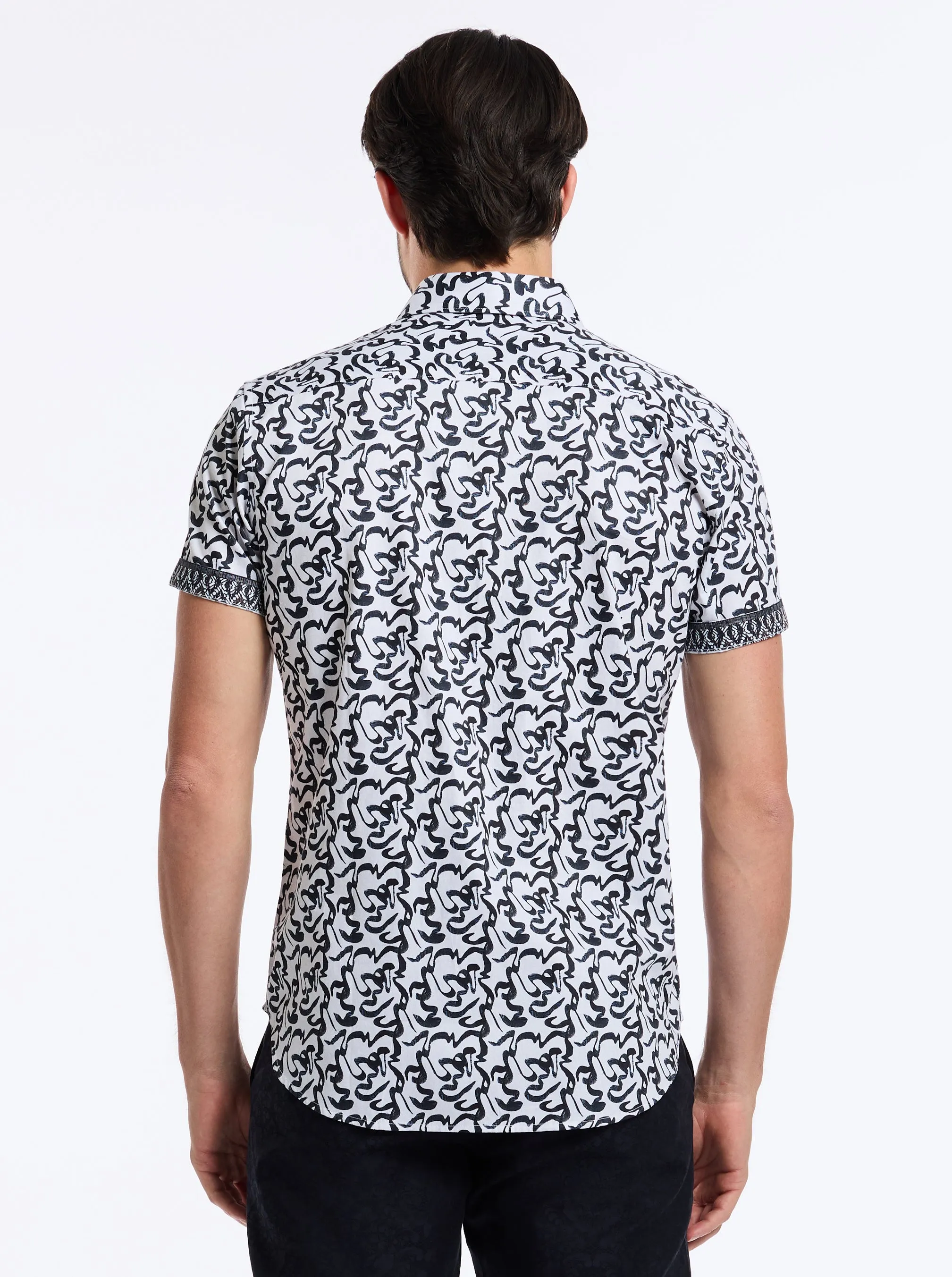 THERON SHORT SLEEVE BUTTON DOWN SHIRT sold by Robert Graham product image thumbnail 2