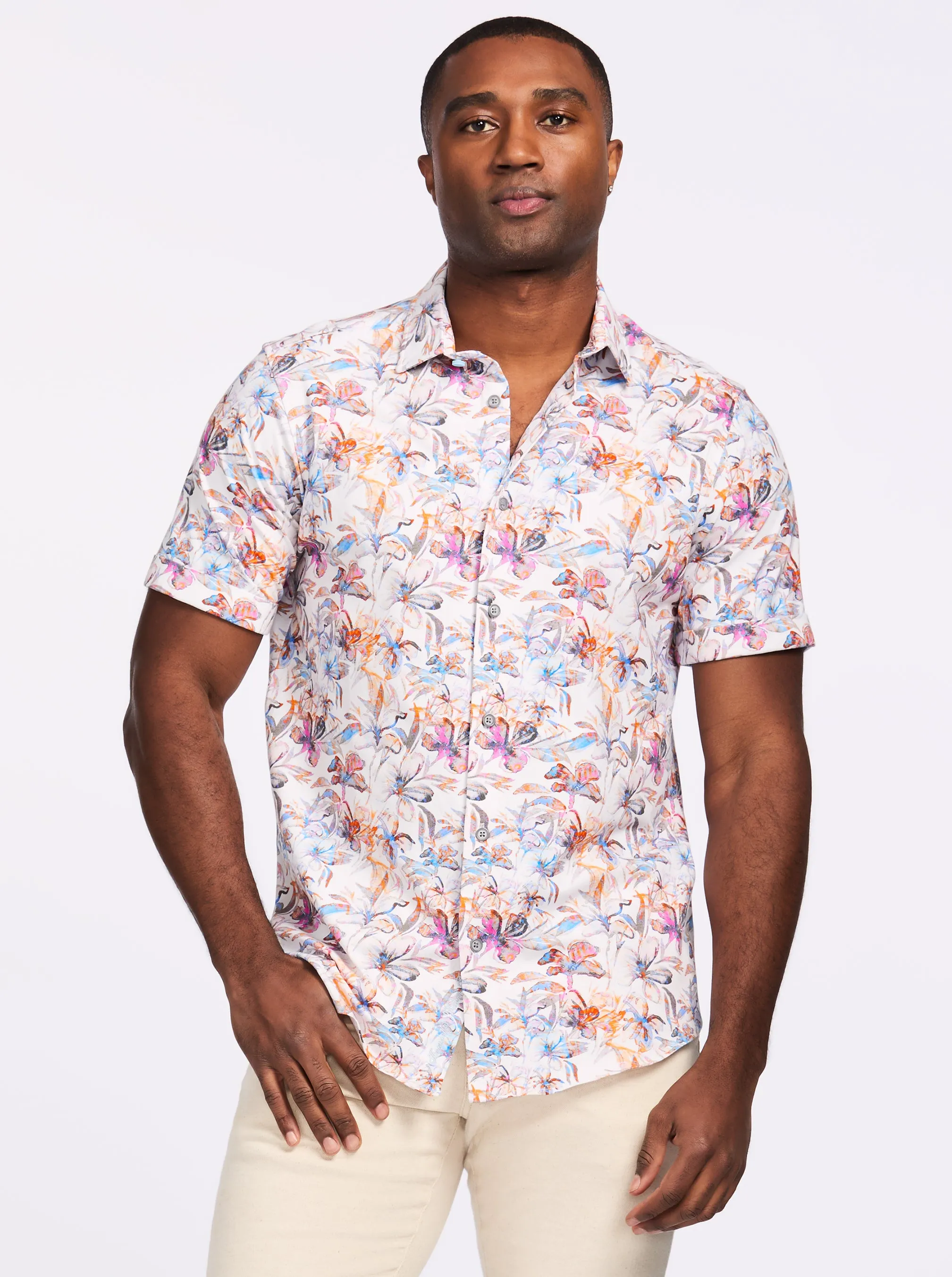 OSRIC SHORT SLEEVE BUTTON DOWN SHIRT sold by Robert Graham