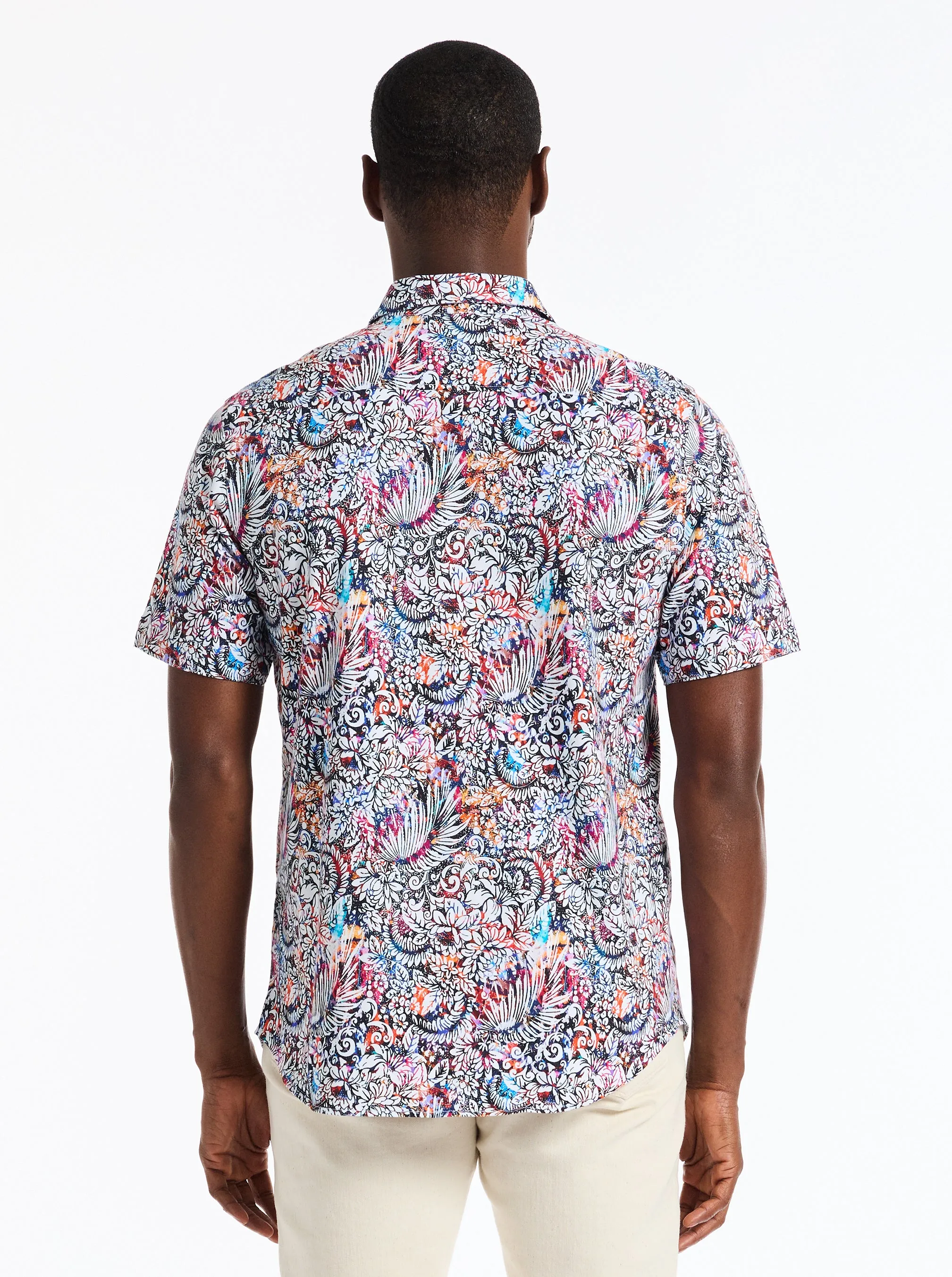 ALAN SHORT SLEEVE BUTTON DOWN SHIRT sold by Robert Graham product image thumbnail 2