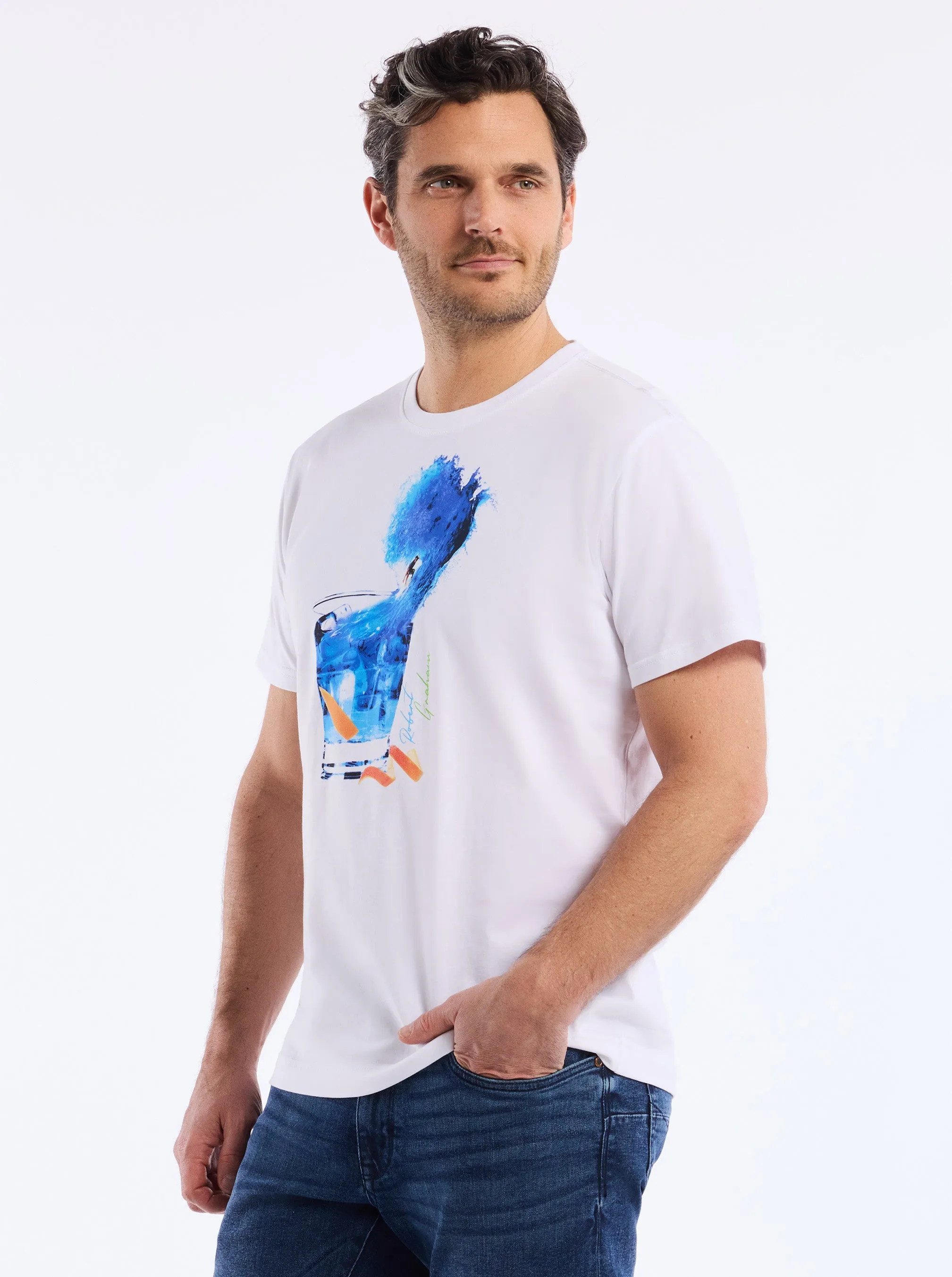SURF N SIP SHORT SLEEVE T-SHIRT sold by Robert Graham product image thumbnail 5