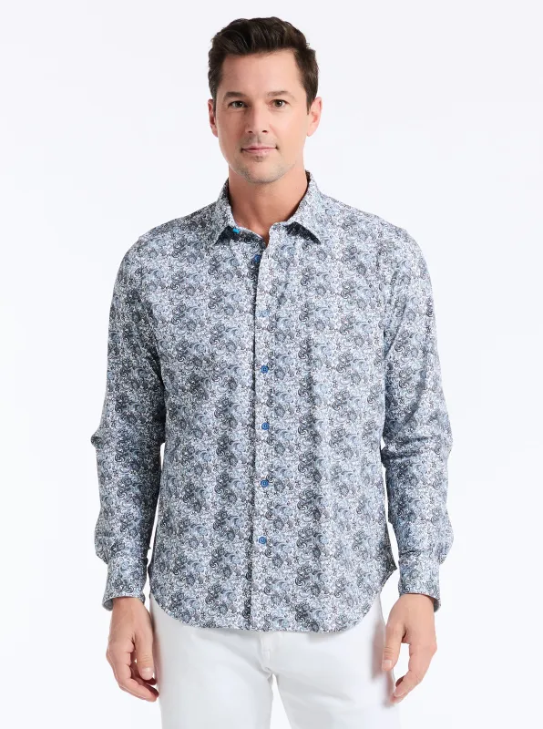 FITZGERALD LONG SLEEVE BUTTON DOWN SHIRT made by Robert Graham