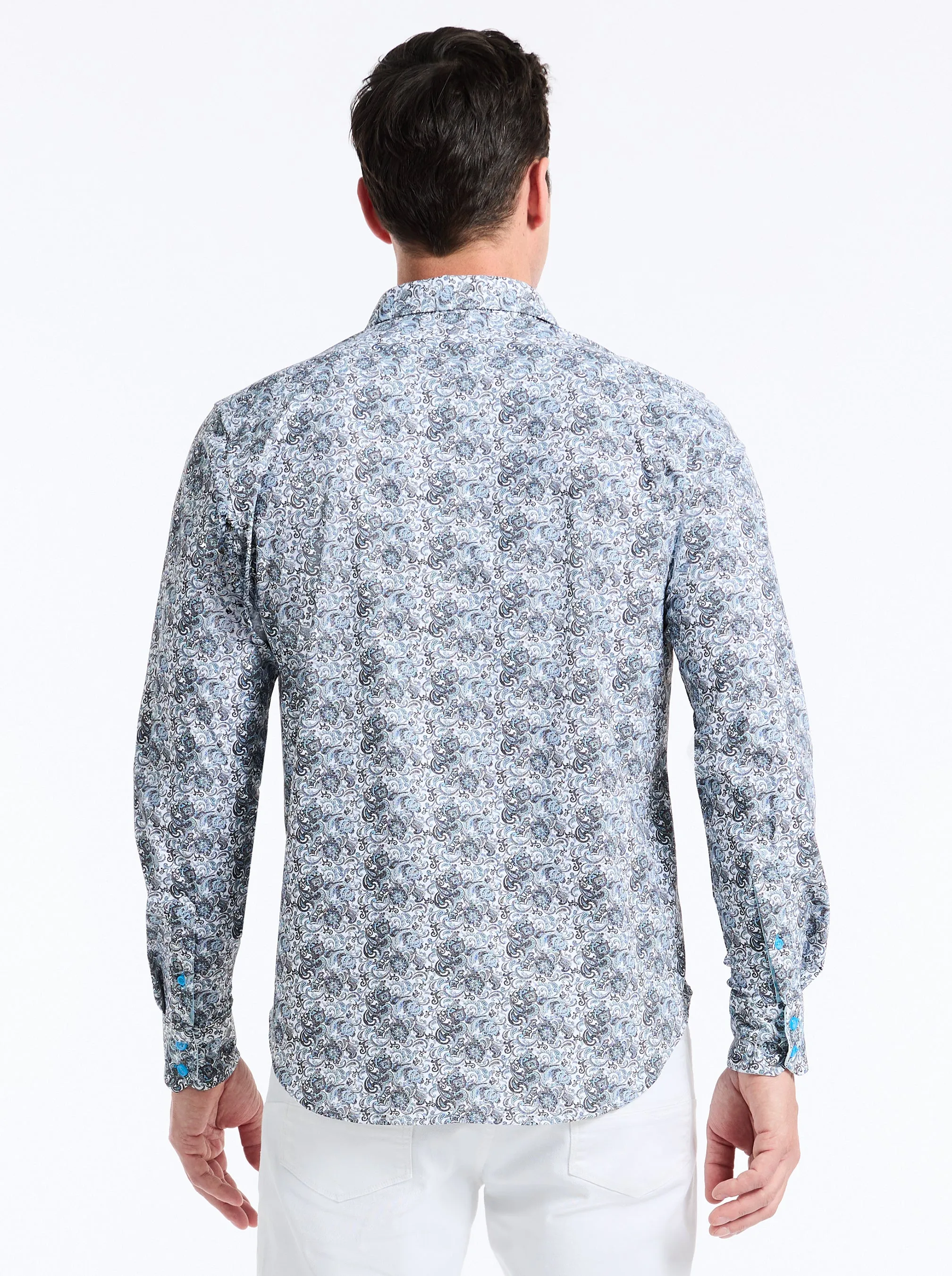 FITZGERALD LONG SLEEVE BUTTON DOWN SHIRT sold by Robert Graham product image thumbnail 3
