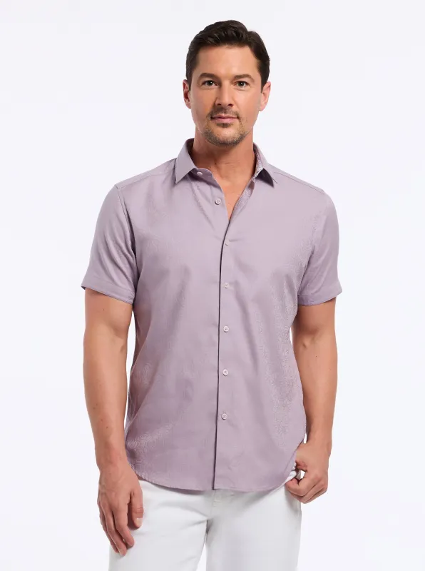 ODYSSEY SHORT SLEEVE BUTTON DOWN SHIRT made by Robert Graham