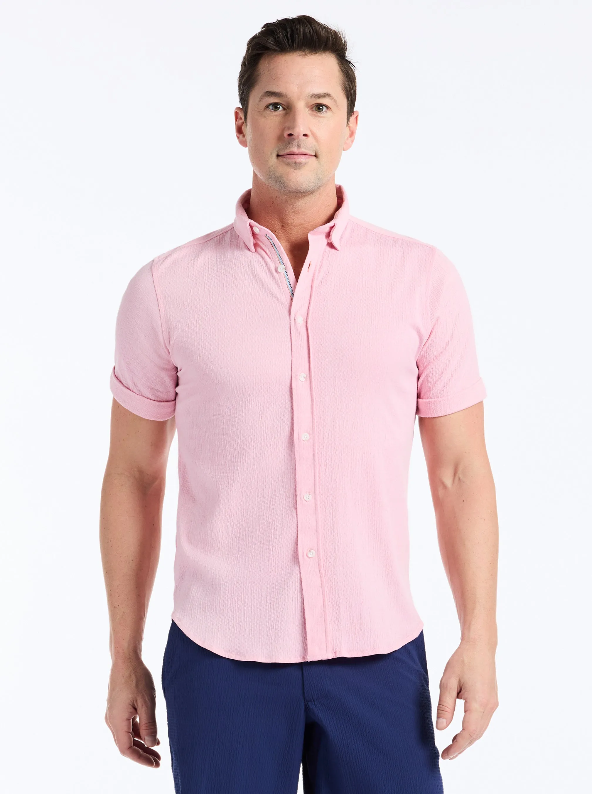 HAMMOND SHORT SLEEVE BUTTON DOWN SHIRT sold by Robert Graham