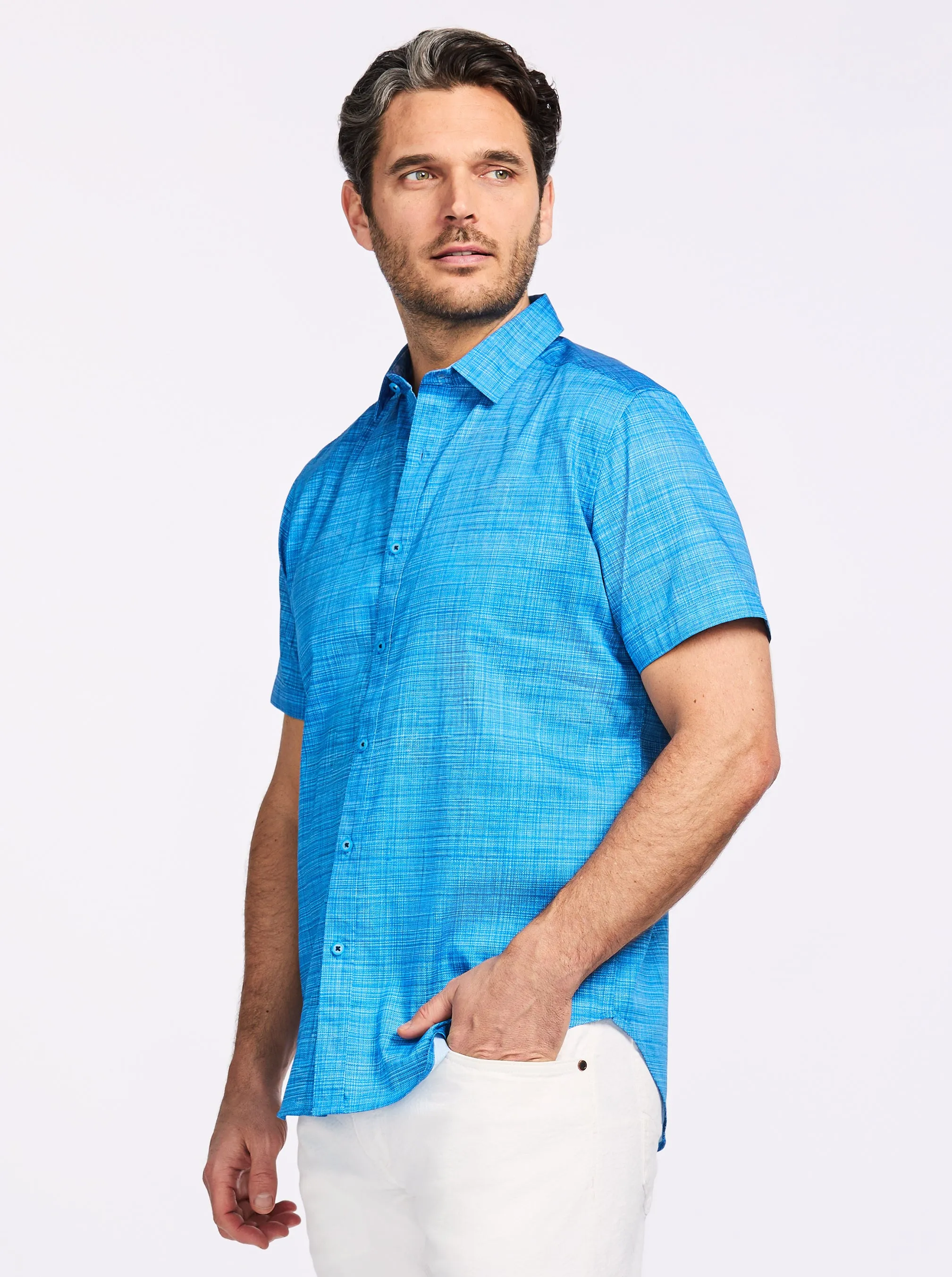 ROTH SHORT SLEEVE BUTTON DOWN SHIRT sold by Robert Graham product image thumbnail 5