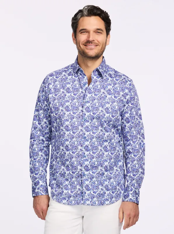 DORVAL LONG SLEEVE BUTTON DOWN SHIRT made by Robert Graham