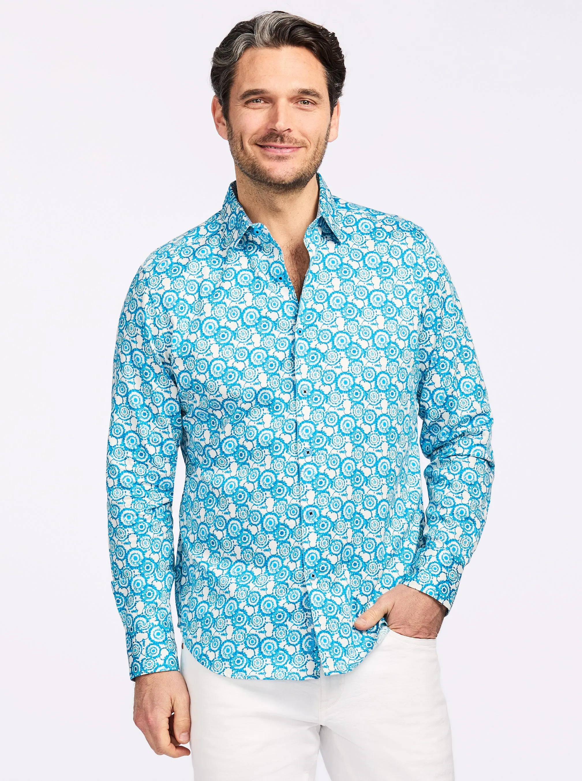 CANTLEY LONG SLEEVE BUTTON DOWN SHIRT sold by Robert Graham