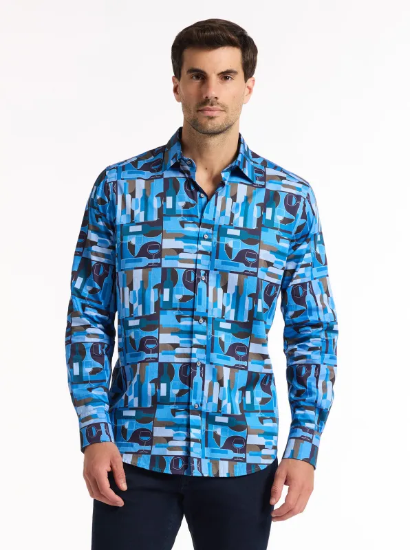 NOLAN LONG SLEEVE BUTTON DOWN SHIRT made by Robert Graham
