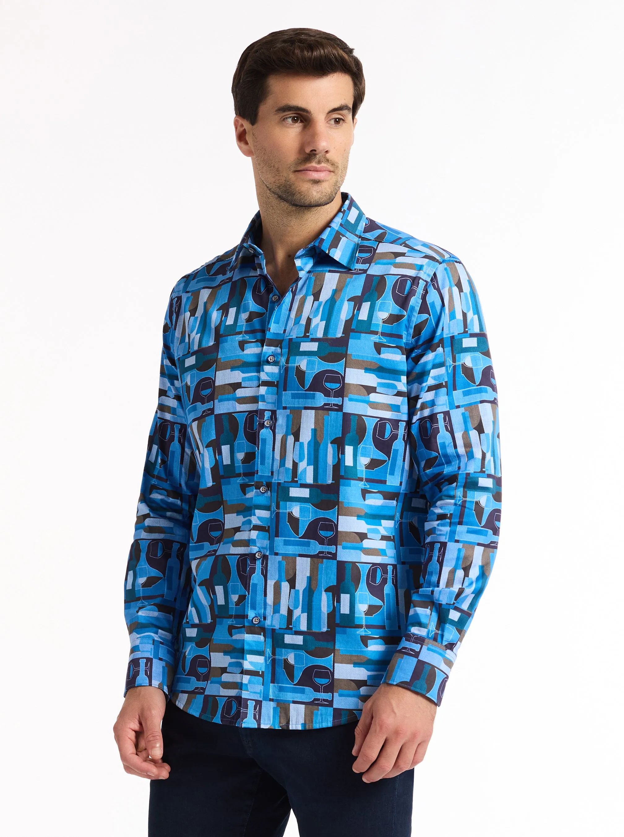 NOLAN LONG SLEEVE BUTTON DOWN SHIRT sold by Robert Graham product image thumbnail 3