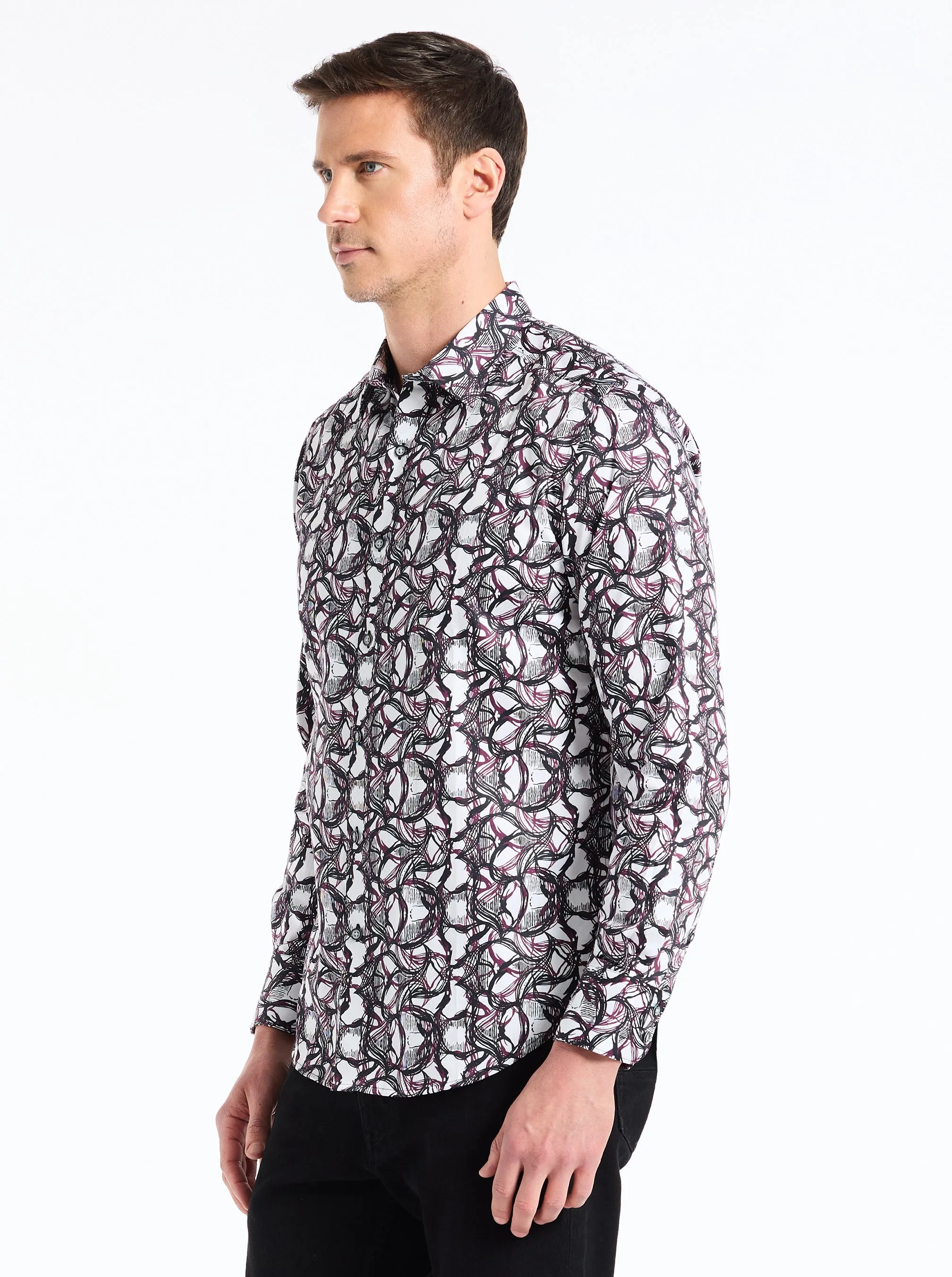 GIFFORD LONG SLEEVE BUTTON DOWN SHIRT sold by Robert Graham product image thumbnail 3