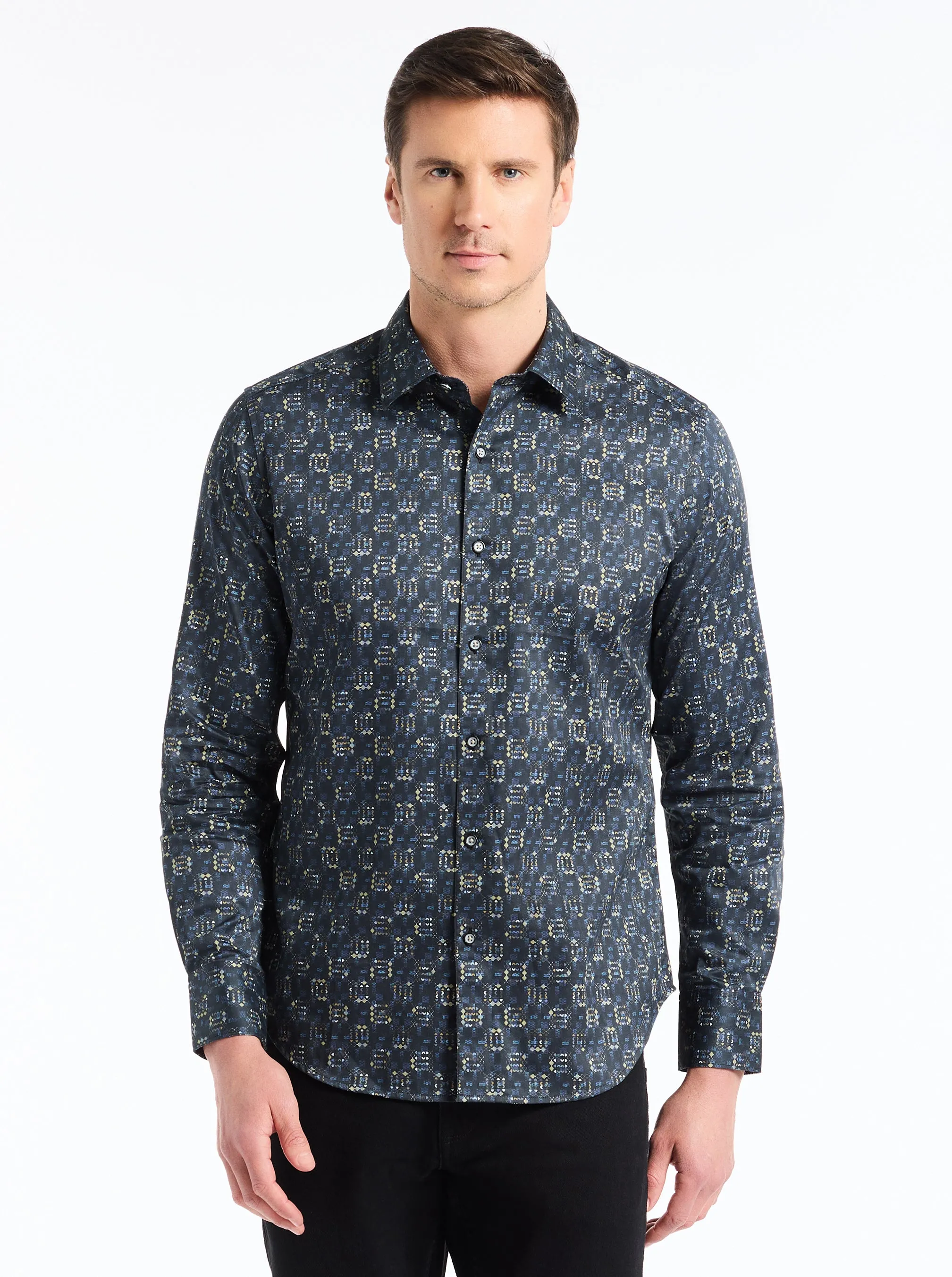 DECKARD LONG SLEEVE BUTTON DOWN SHIRT sold by Robert Graham
