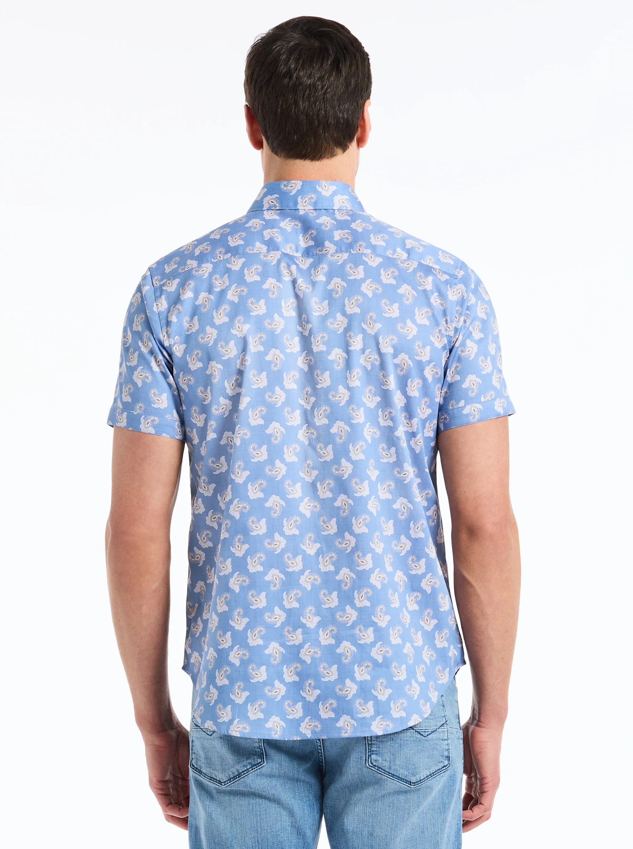 BEAUCHAMP SHORT SLEEVE BUTTON DOWN SHIRT sold by Robert Graham product image thumbnail 2
