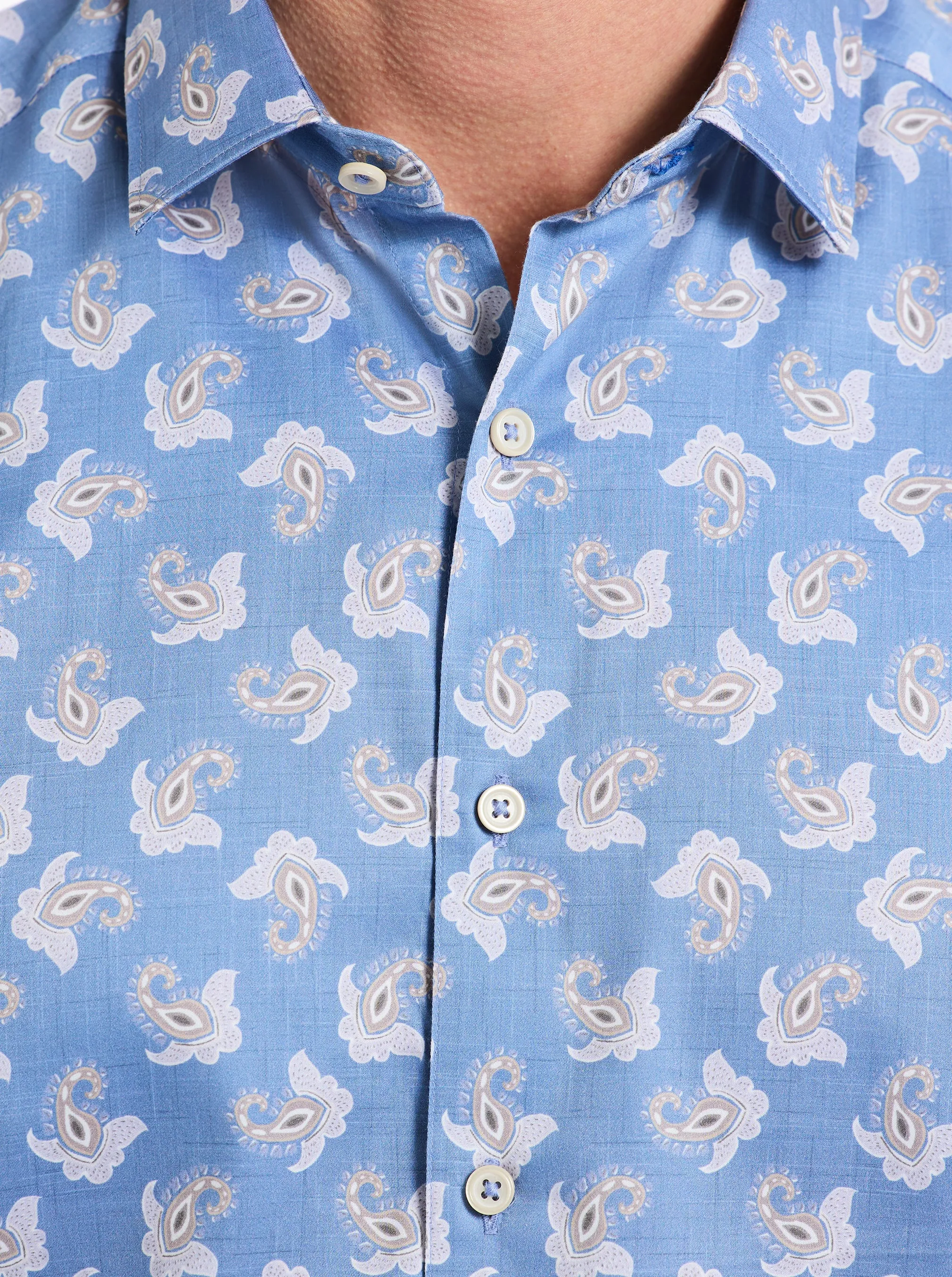 BEAUCHAMP SHORT SLEEVE BUTTON DOWN SHIRT sold by Robert Graham product image thumbnail 4