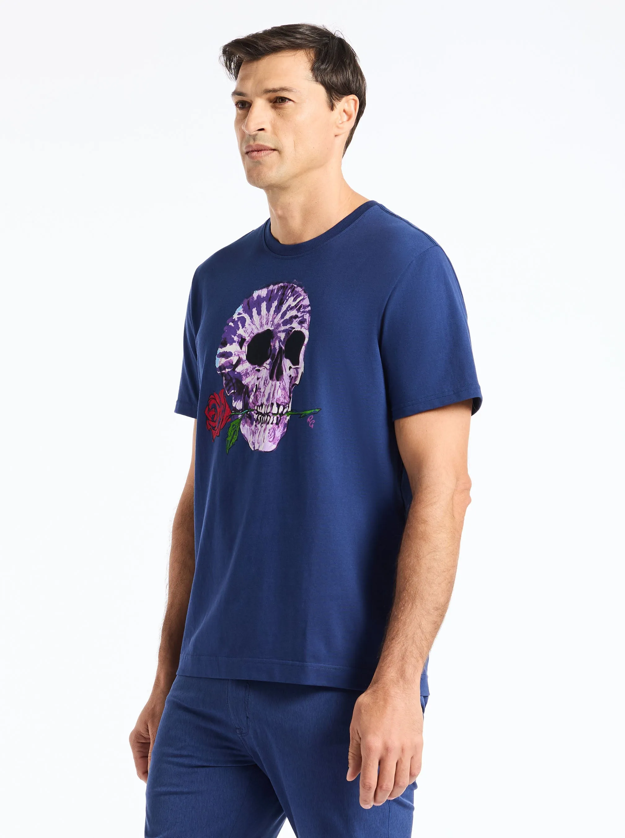 TIE DYE SKULL SHORT SLEEVE T-SHIRT sold by Robert Graham product image thumbnail 4